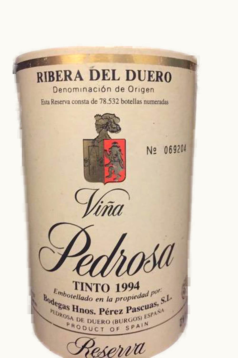 Hermanos Perez VIna Pedrosa Grand RSRV Ribera Duero, 1991