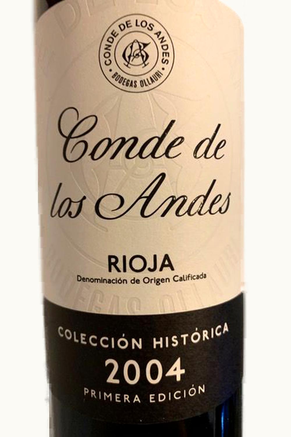 Ollauri Ollauri Conde de los Andes Grand RSRV Doca Rioja, 1991