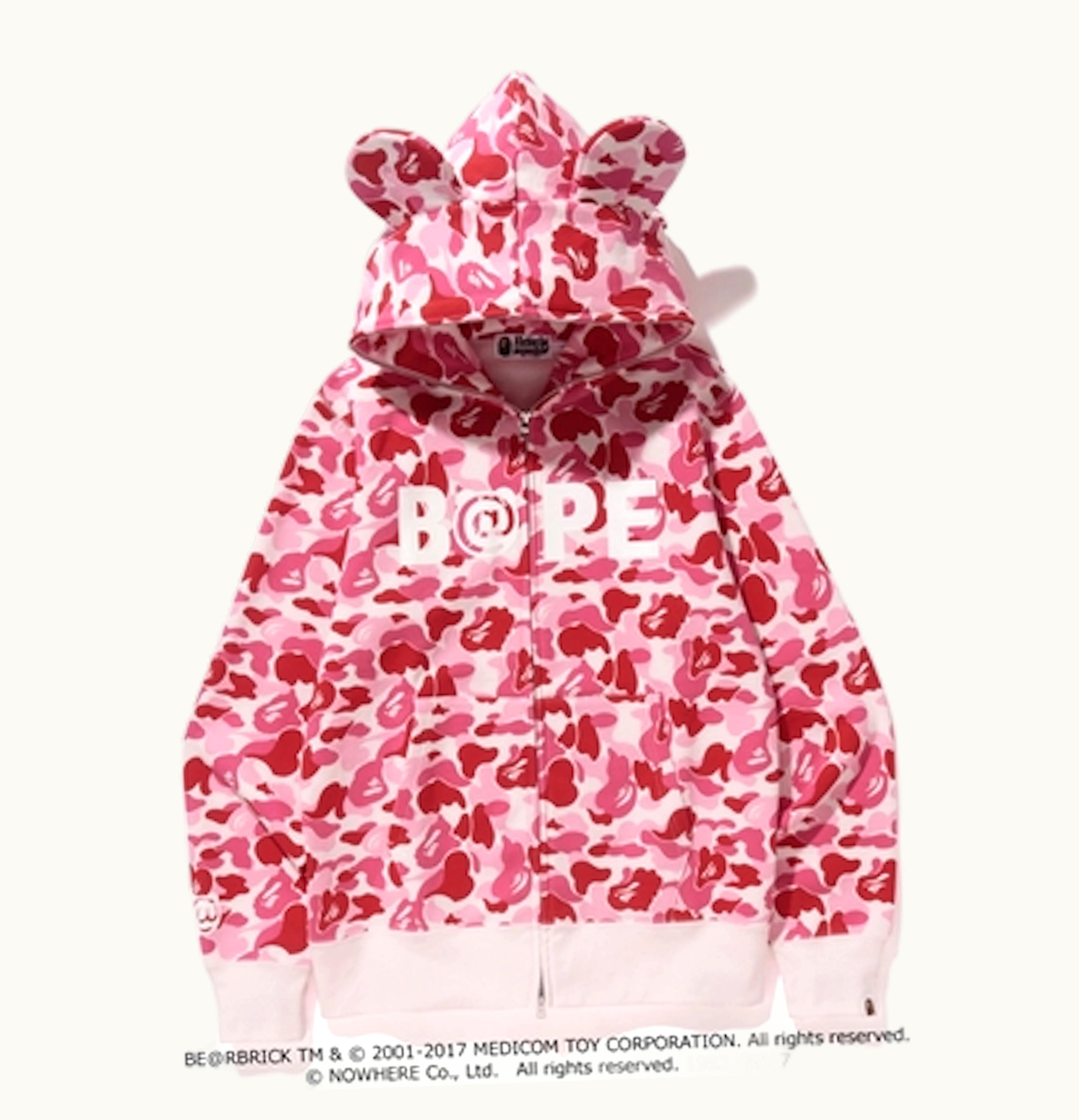 BAPE BAPE Abc BeRfull Zip Hoodie Pink