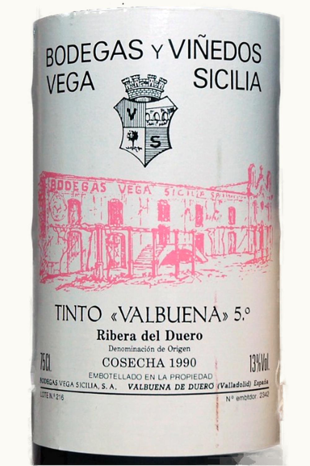 Vega Sicilia Vega Sicilia Tinto Valbuena Five Ribera Duero, 1990