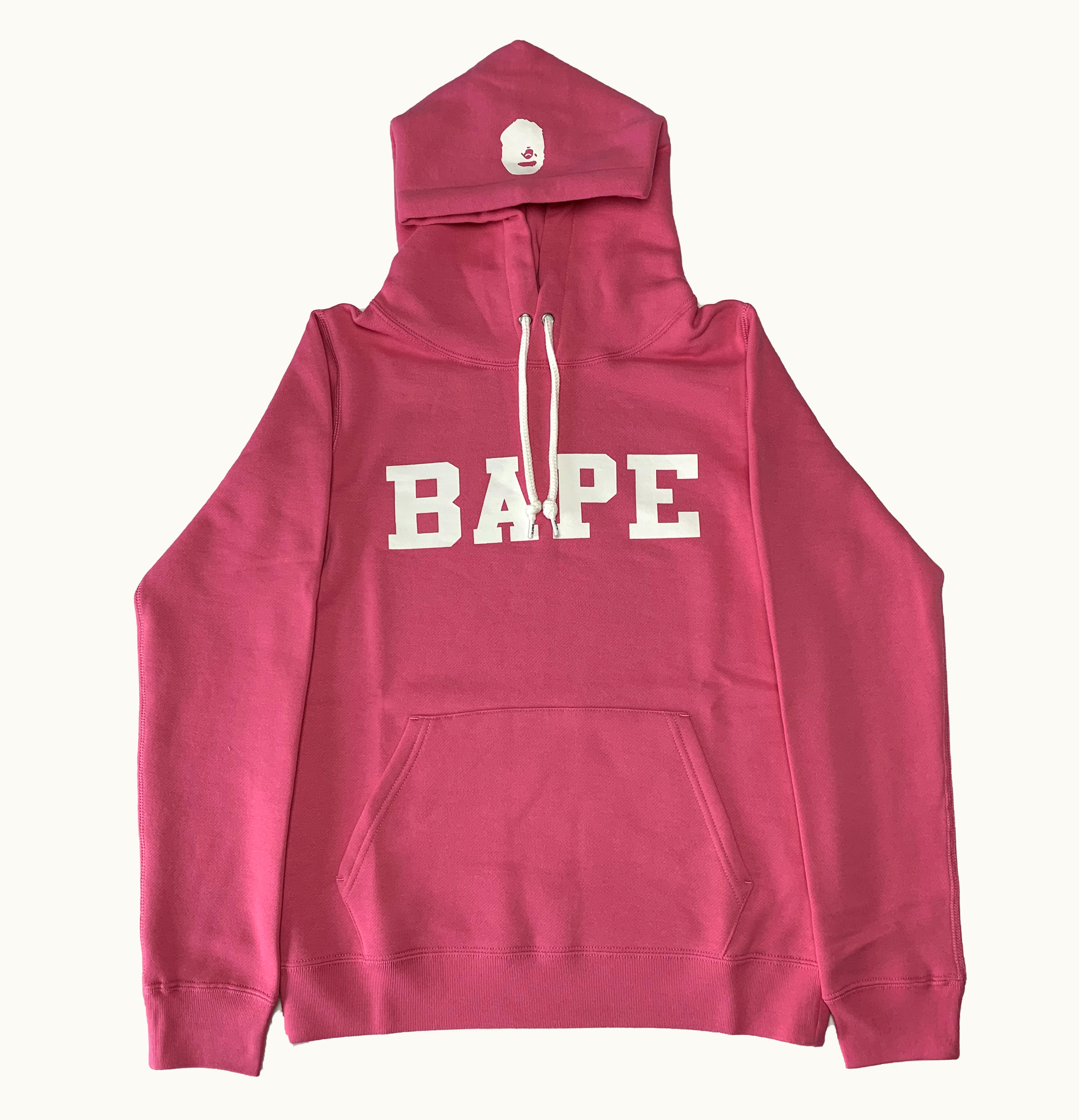 BAPE BAPE Happy New Year Spell Out Hoodie Ladies Pink