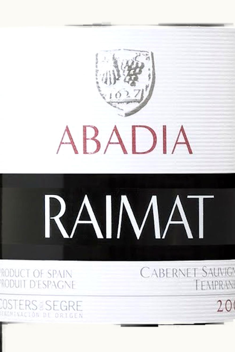 Raimat Raimat Abadia Cab Sauv Tempranillo Costers Segre, 1990