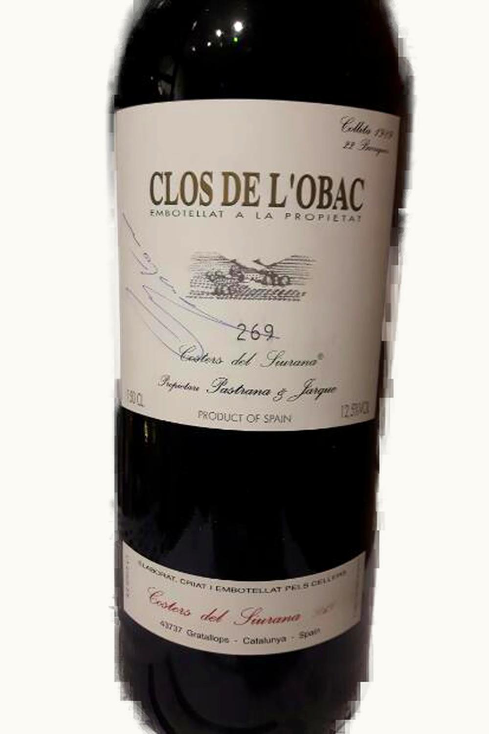 Costers del Siurana Clos de l'Obac Doca Priorat, 1989