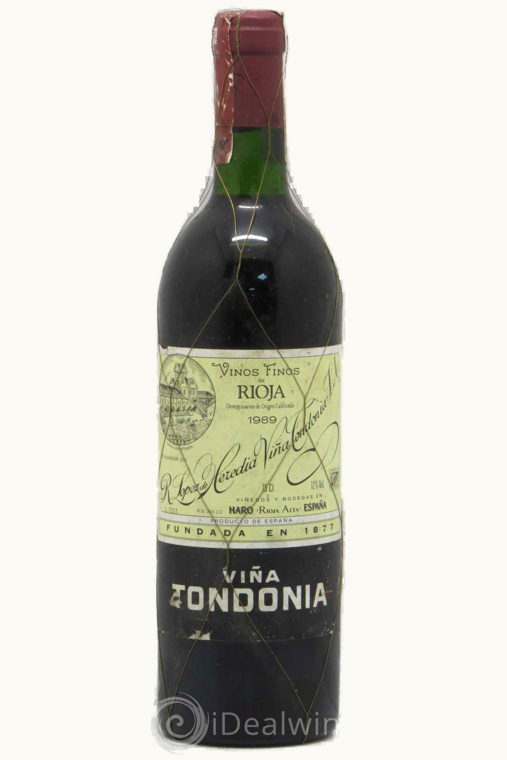 R. López de Heredia R. López de Heredia VIna Tondonia RSRV Doca Rioja Alta, 1989