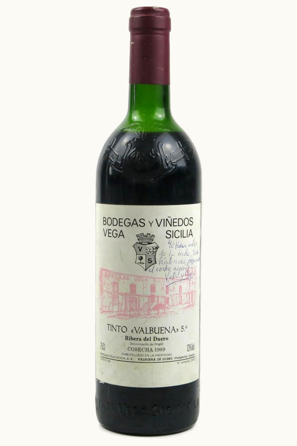 Vega Sicilia Vega Sicilia Tinto Valbuena Five Ribera Duero, 1989