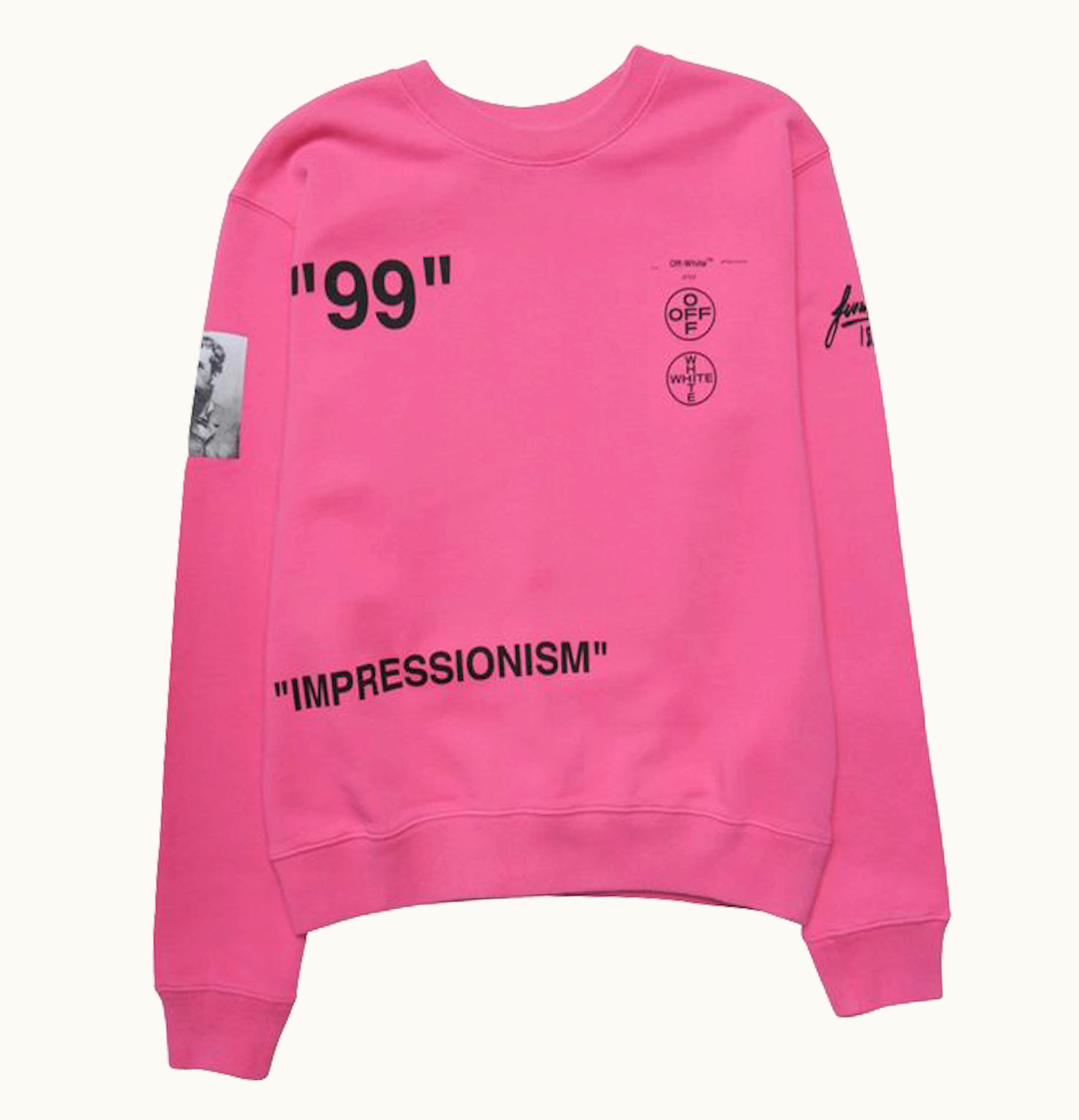 OFF-WHITE OFF WHITE Boat Print Sweatshirt Pink Black