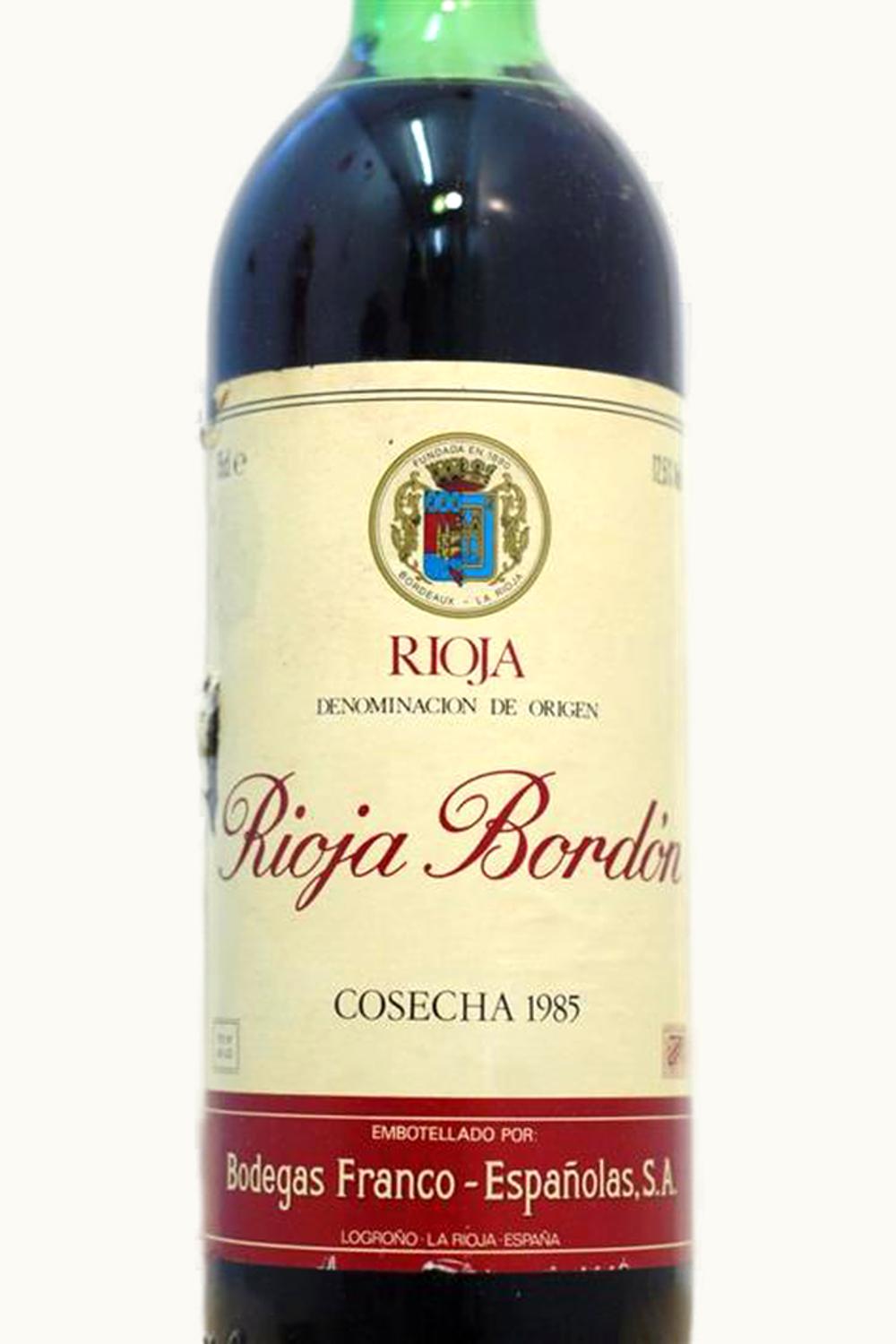 Franco Bordón Franco Bordons Crianza Doca Rioja Spain, 1985