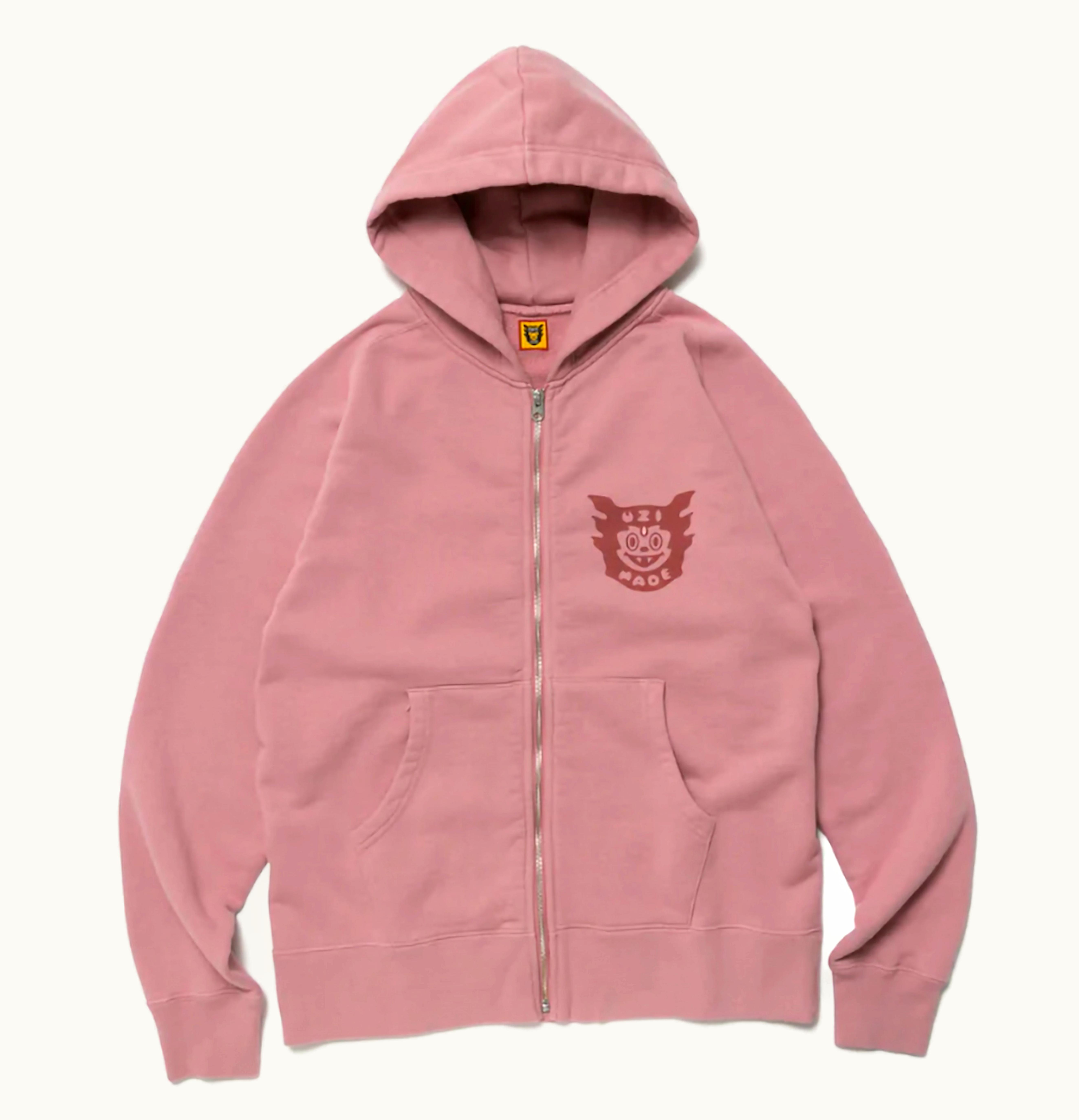 Human Made Human Made Uzi Made Zip Hoodie Pink