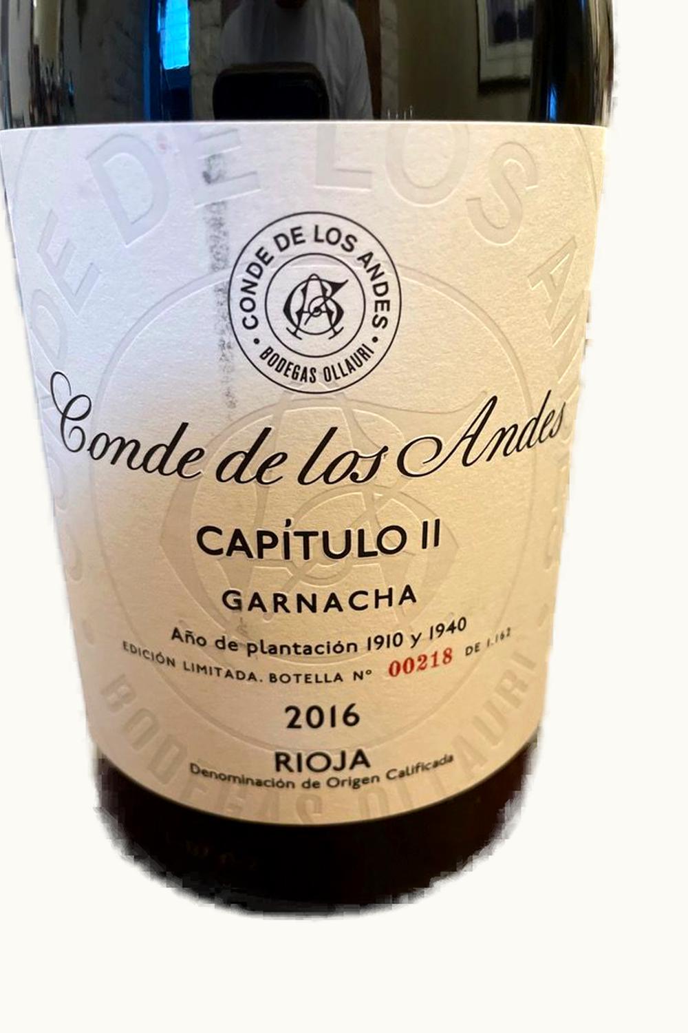 Ollauri Conde de los Andes Blanco Doca Rioja Spain, 1983