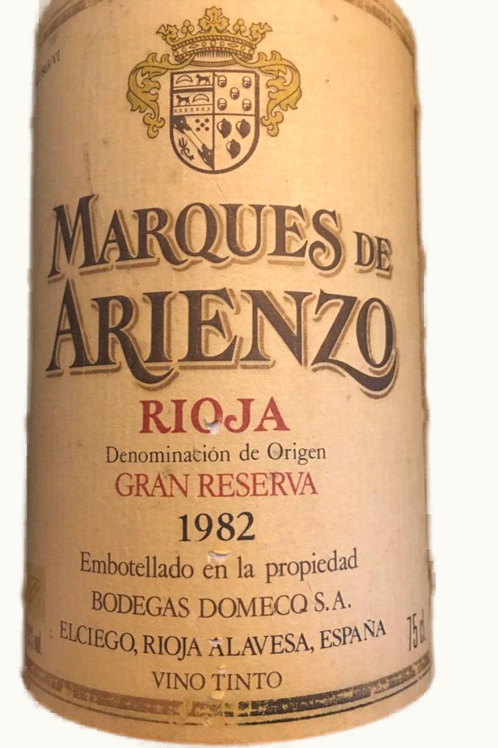 Marquis de Riscal Marquis de Riscal Arienzo Crianza Doca Rioja Alavesa Spain, 1982