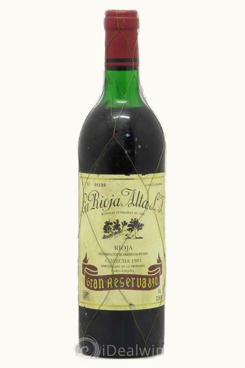 La S.A. La S.A. Grand Rsrv 890 Doca Rioja Alta Spain, 1981