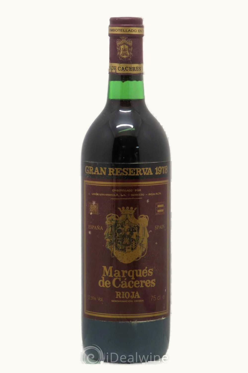 Marqués de Cáceres Marqués de Cáceres Reserva D.O.Ca. Rioja Alta, 1978