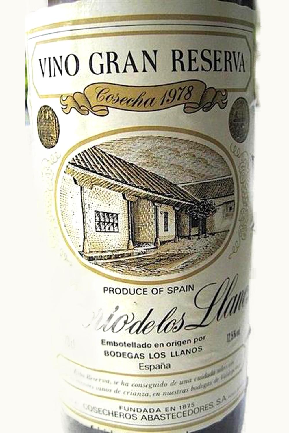 J. García Carrión J. García Carrión Señorío de los Llanos Reserva Valdepeñas, Castilla-La Mancha, 1978