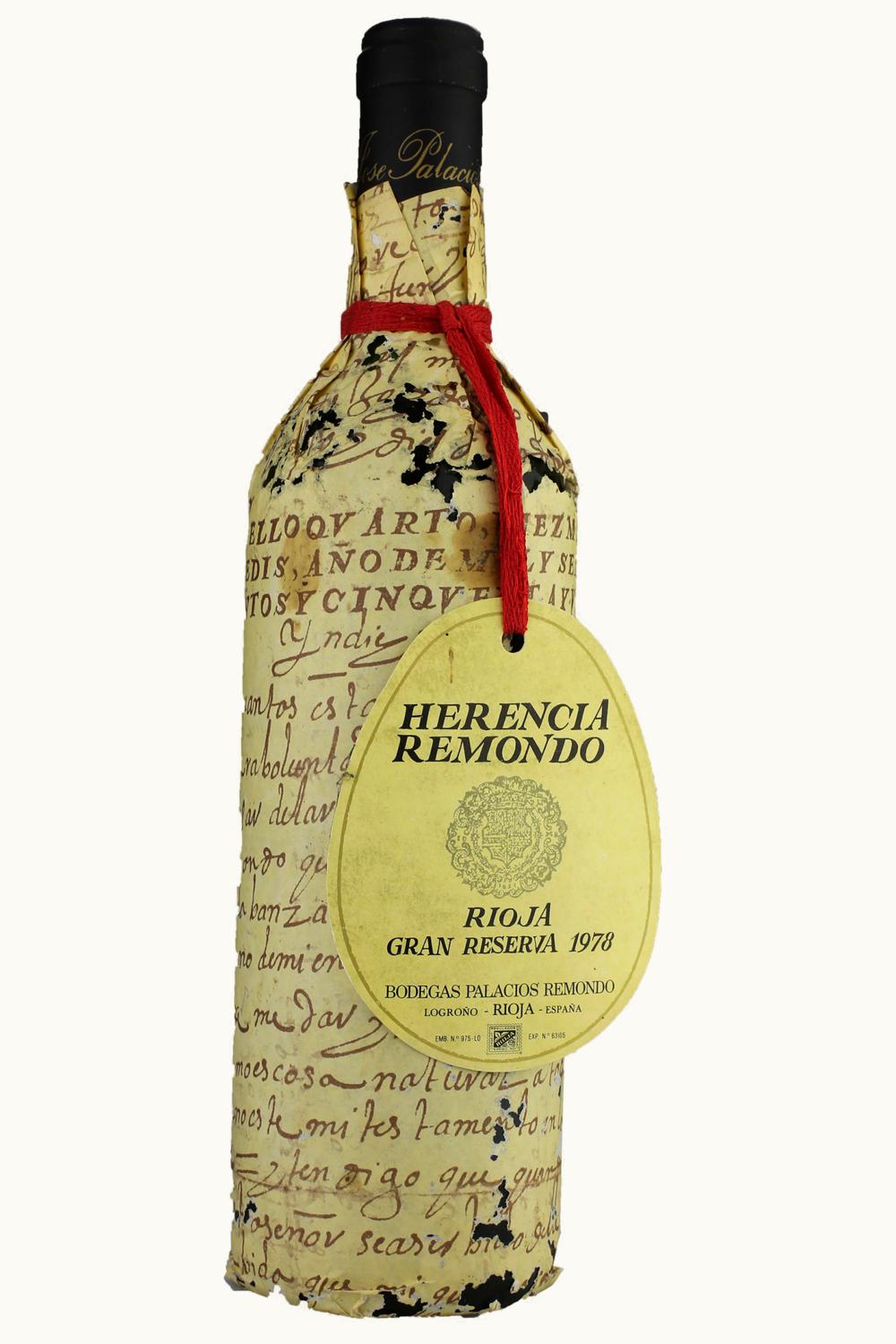 Palacio Herencia Remondo Gran Reserva D.O.Ca. Rioja Baja Oriental, 1978