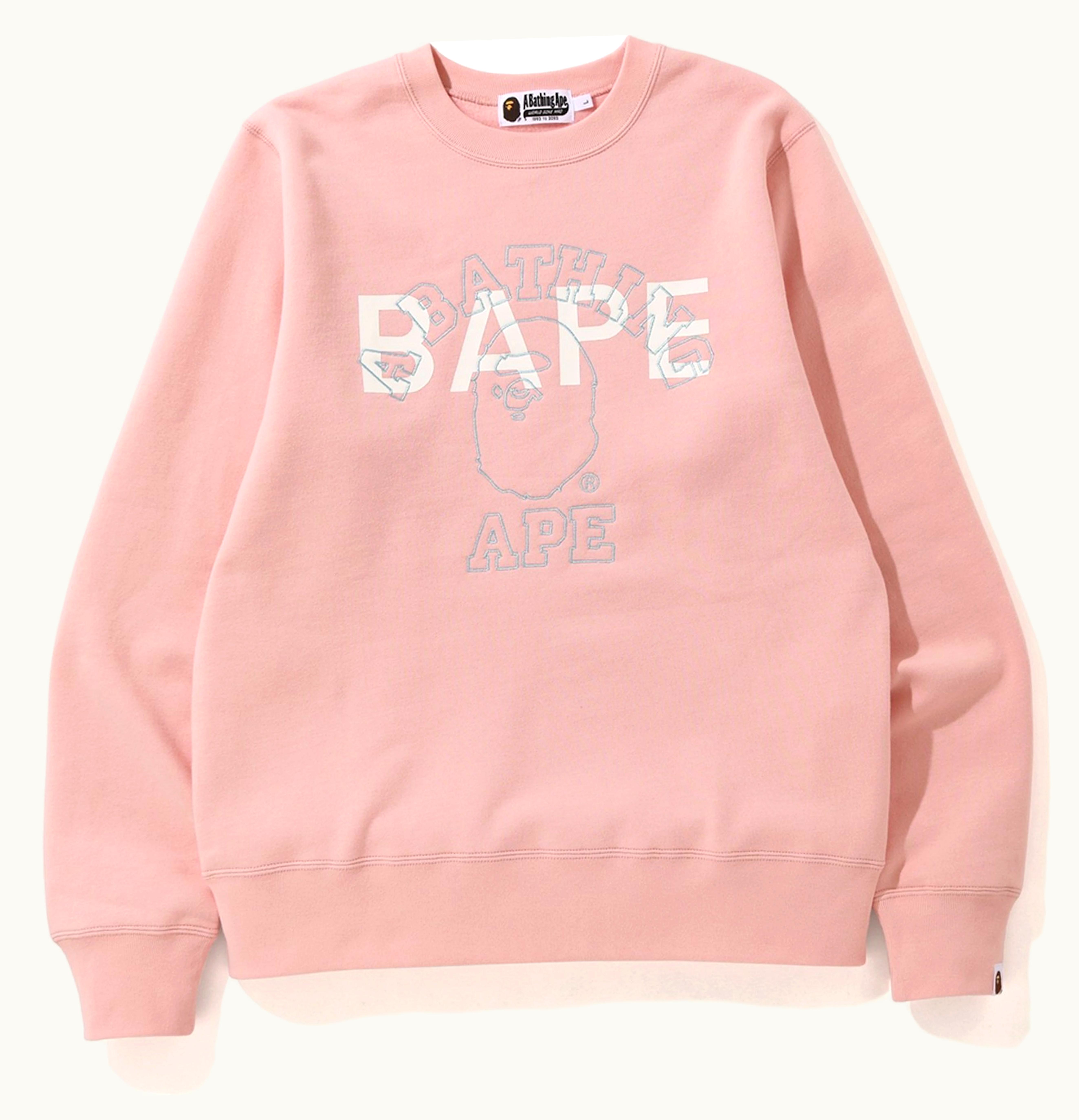 BAPE BAPE College BAPE Crewneck Pink
