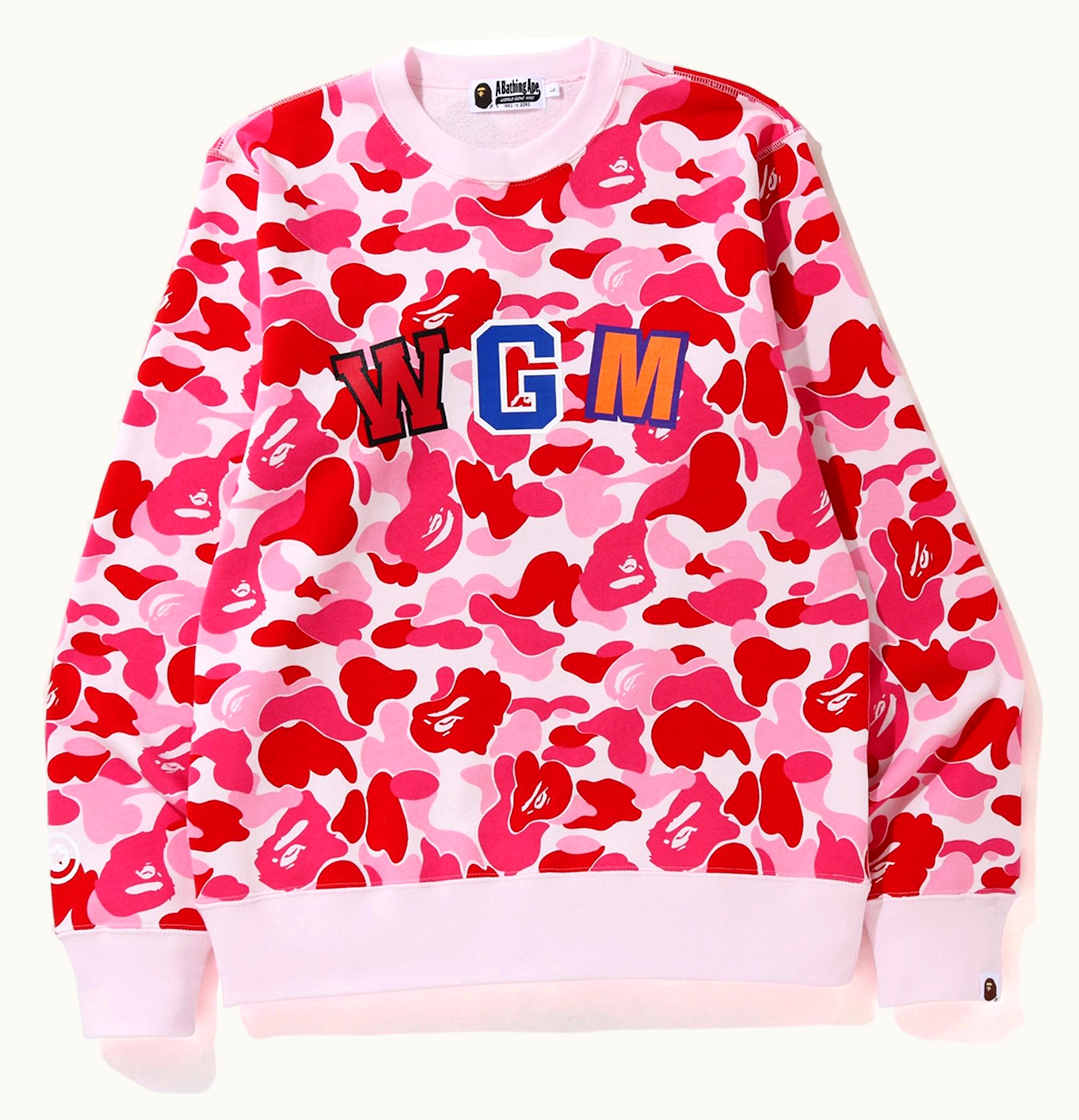 BAPE BAPE ABC Shark Crewneck Pink