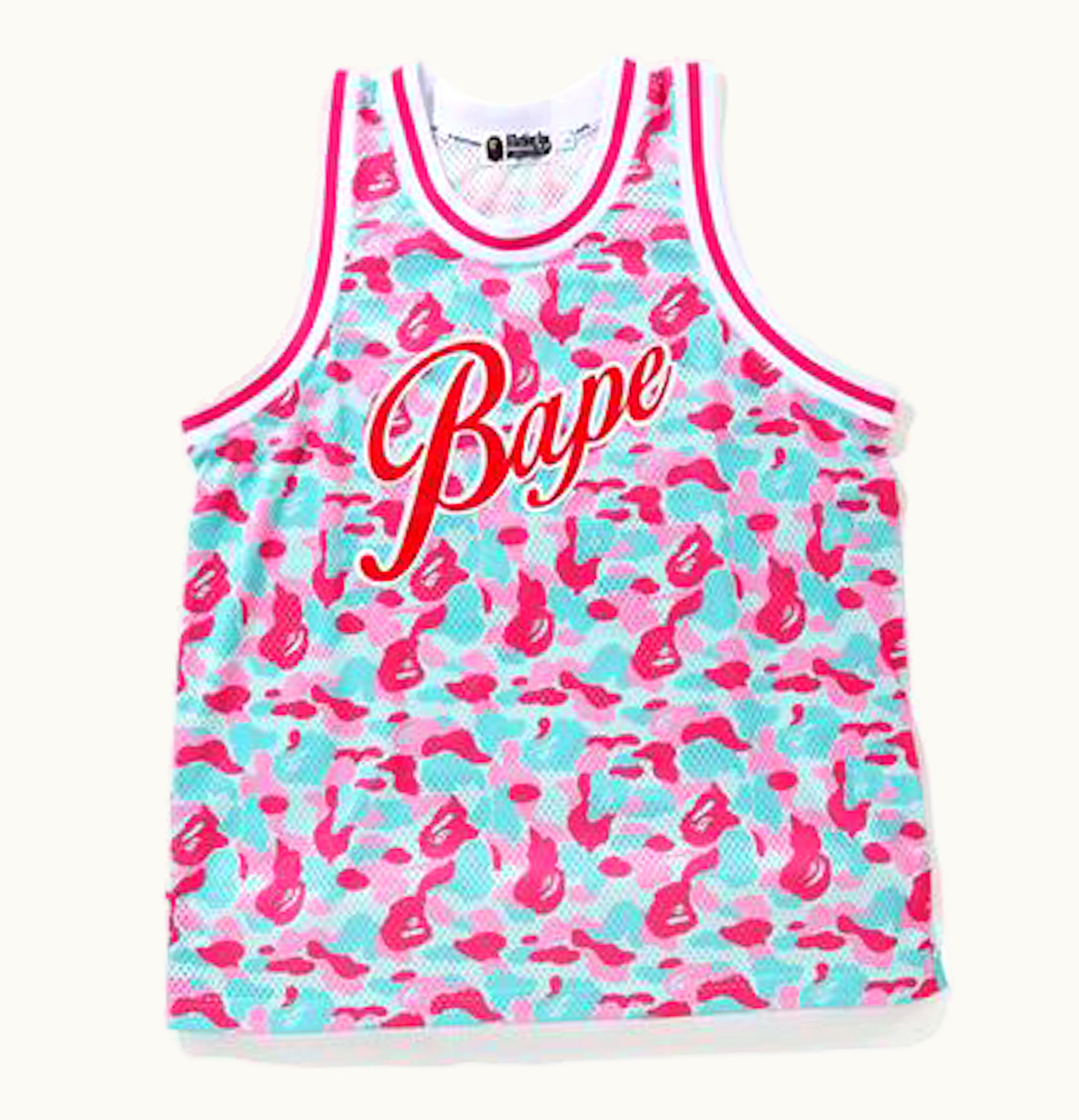 BAPE BAPE Store Miami Basketball Tank Top Pink Blue