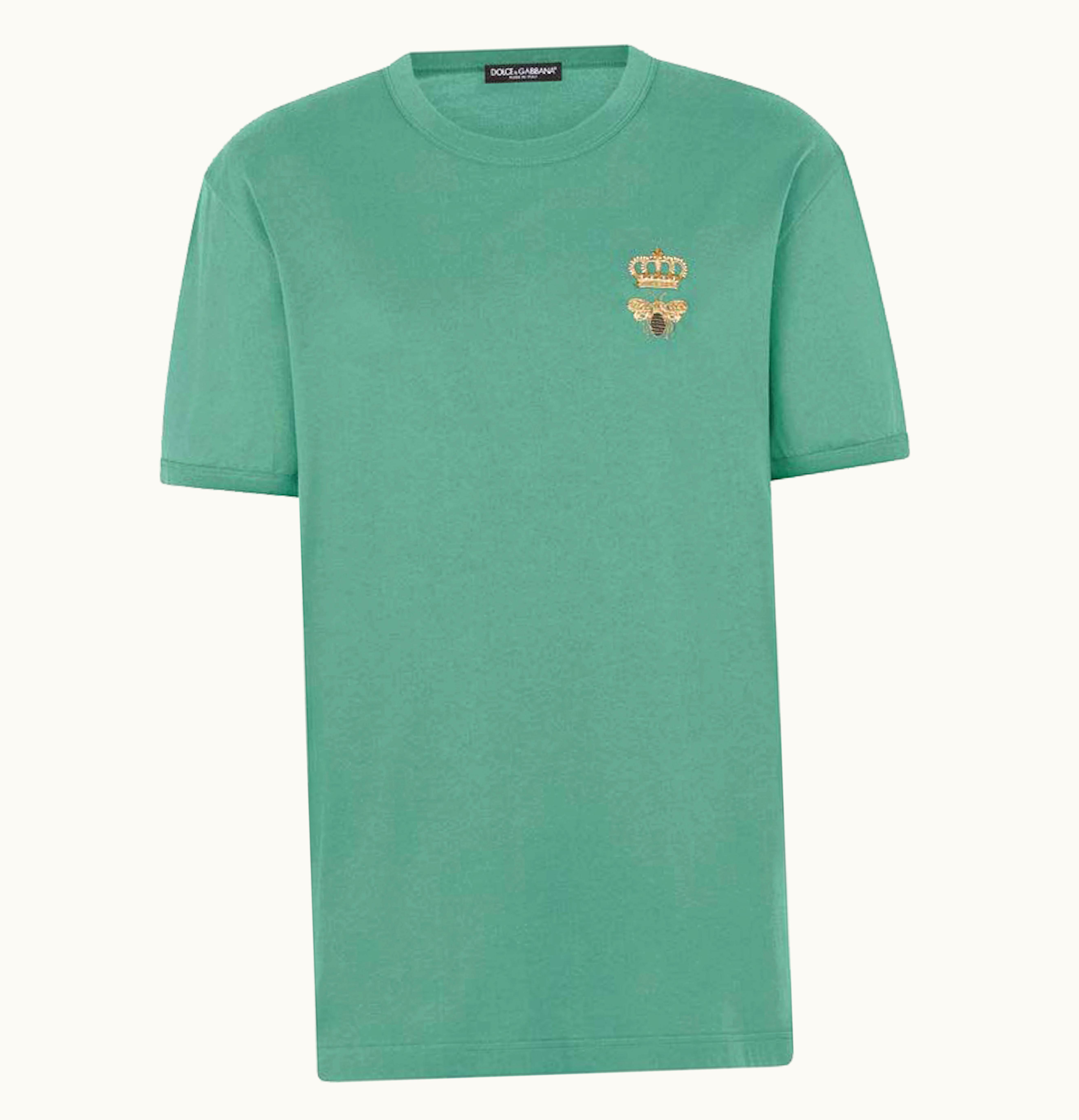 Dolce & Gabbana Dolce Gabbana Cotton French Wire Embellishment T shirt Green