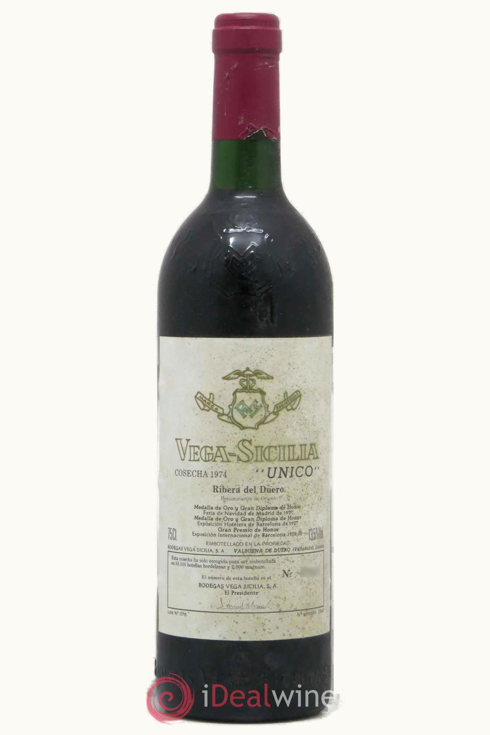 Vega Sicilia Único Gran Reserva Ribera del Duero, Castilla y León, 1974