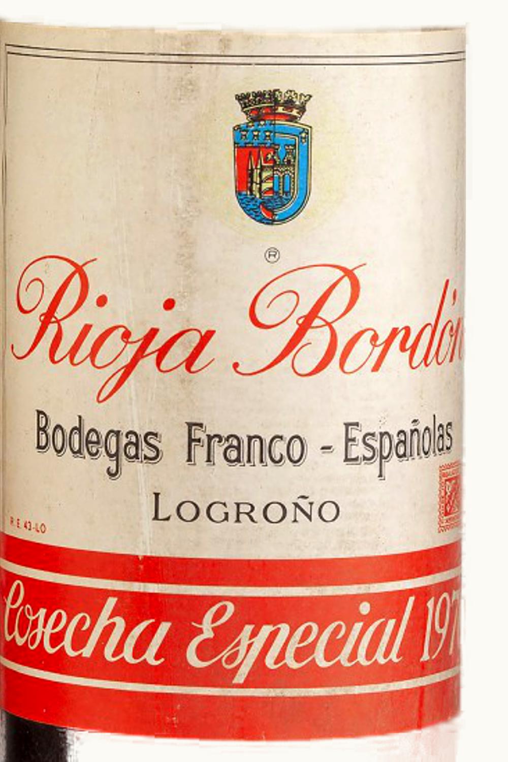 Franco Bordón Franco Bordons Cosecha Especial D.O.Ca. Rioja, 1970