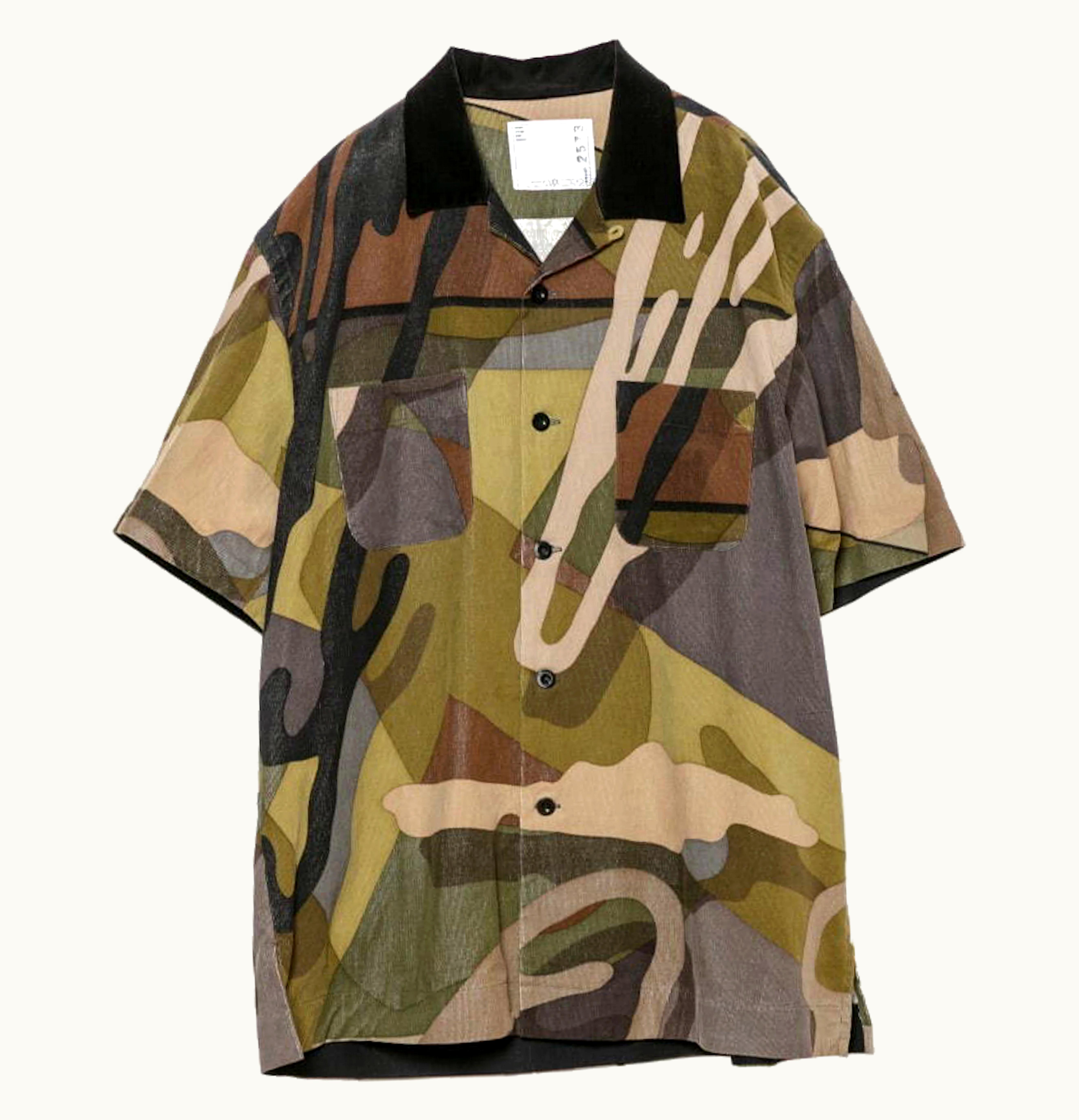 KAWS KAWS x Sacai Camo Button Shirt Green