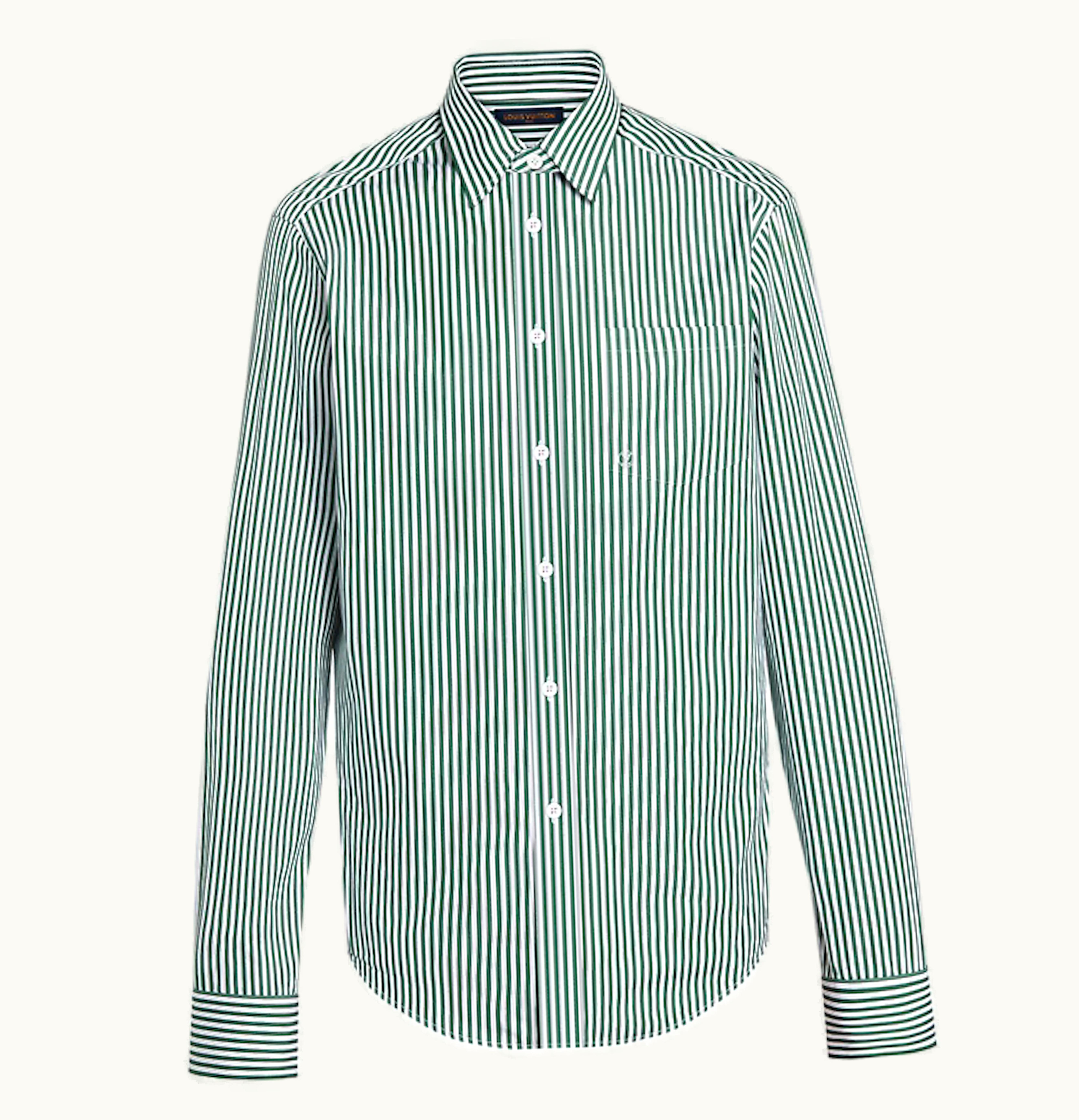 Louis Vuitton Louis Vuitton Striped Oversized Business Shirt Green