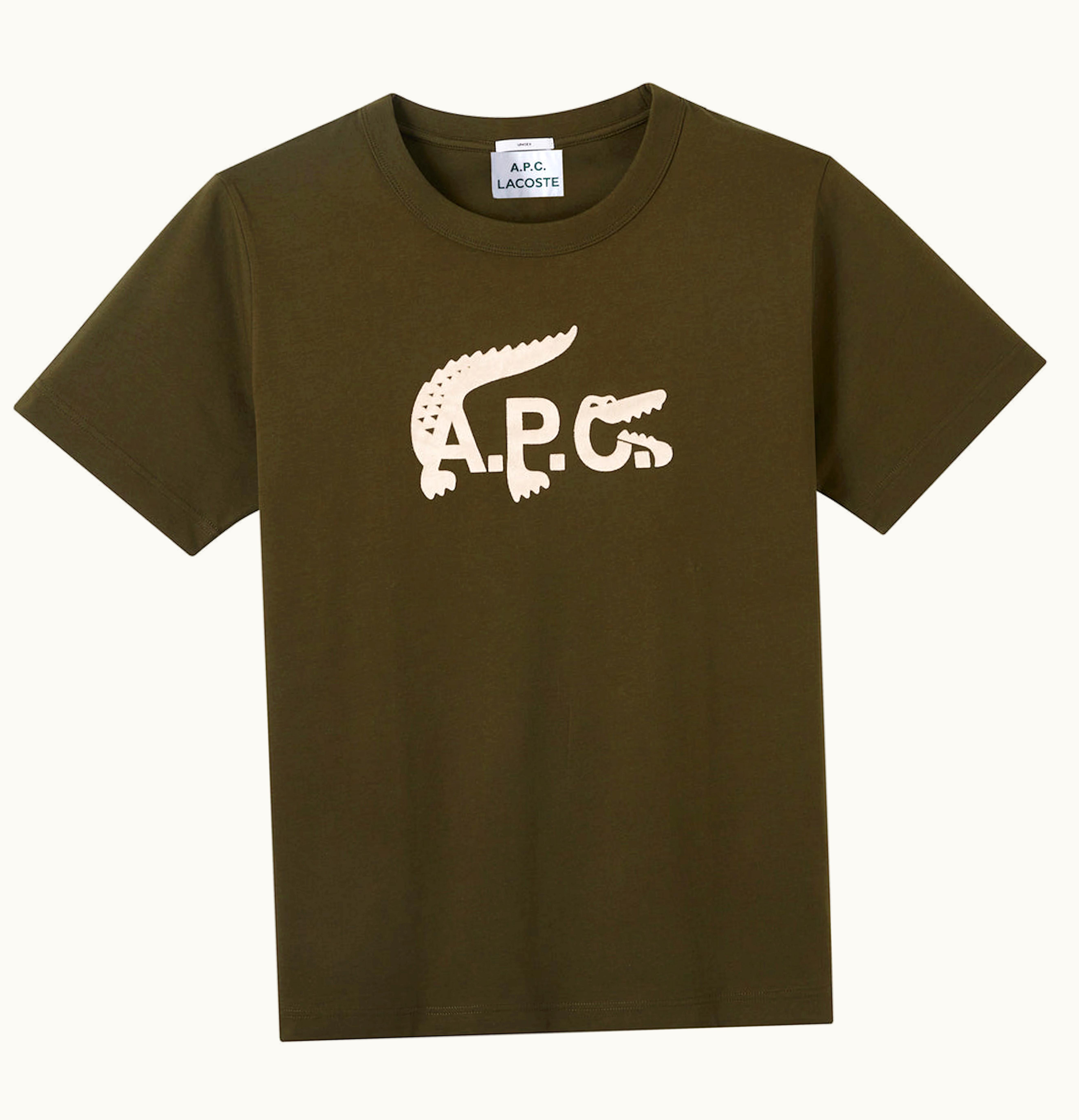 APC x Lacoste T shirt Khaki Green