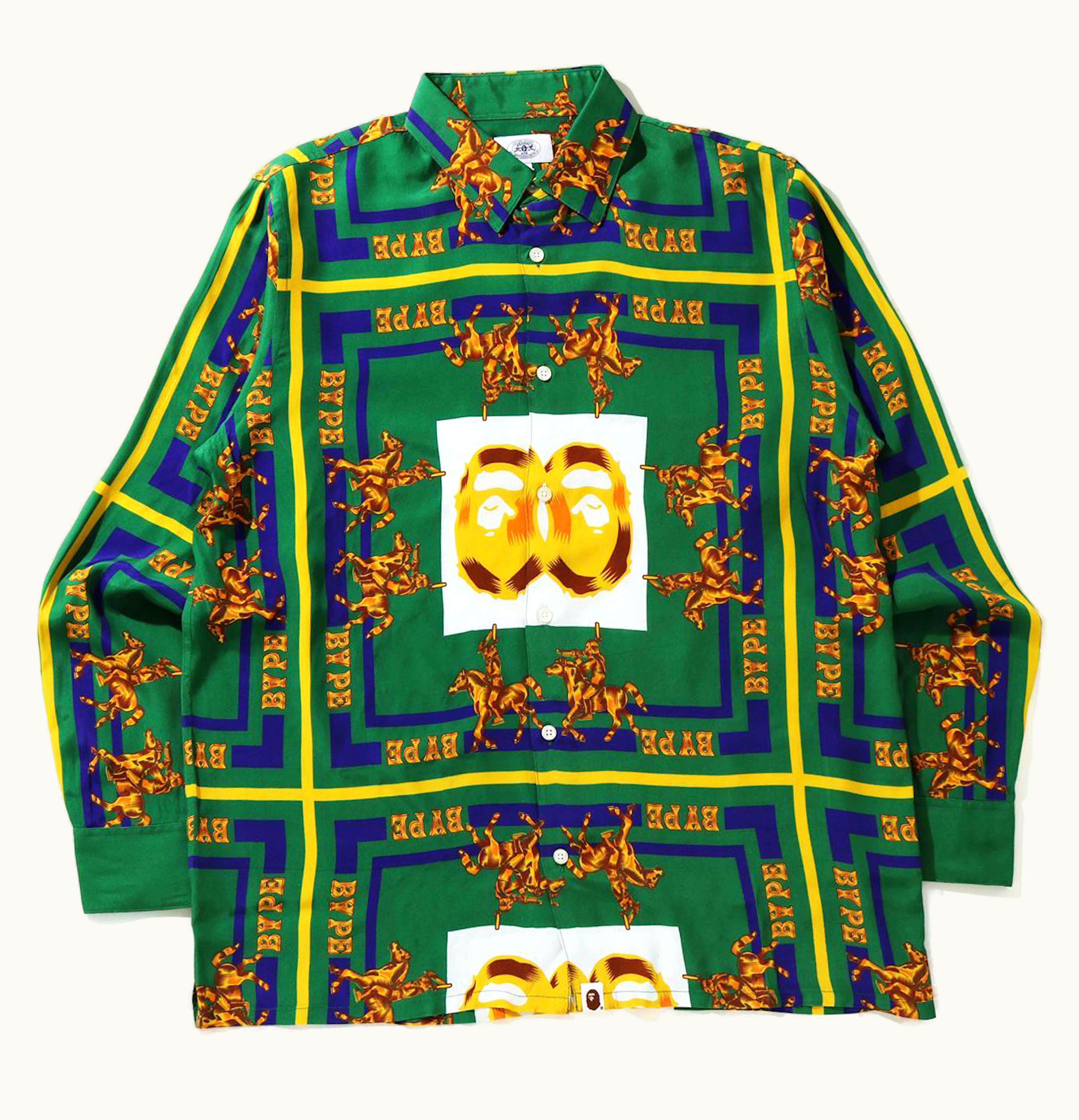 BAPE BAPE Double Ape Head Relaxed Shirt Green