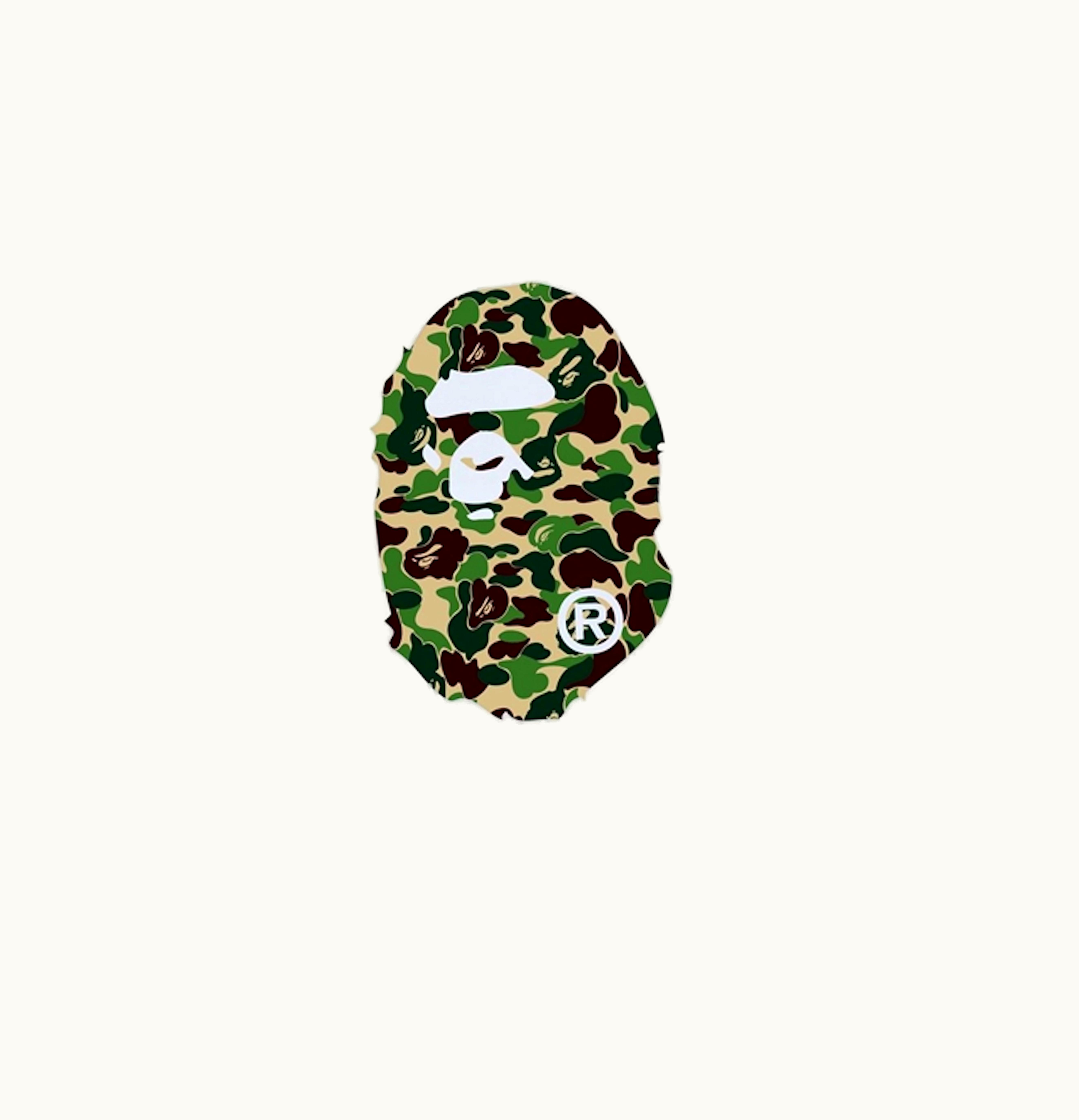 BAPE BAPE ABC Camo Big Ape Head Tee White Green