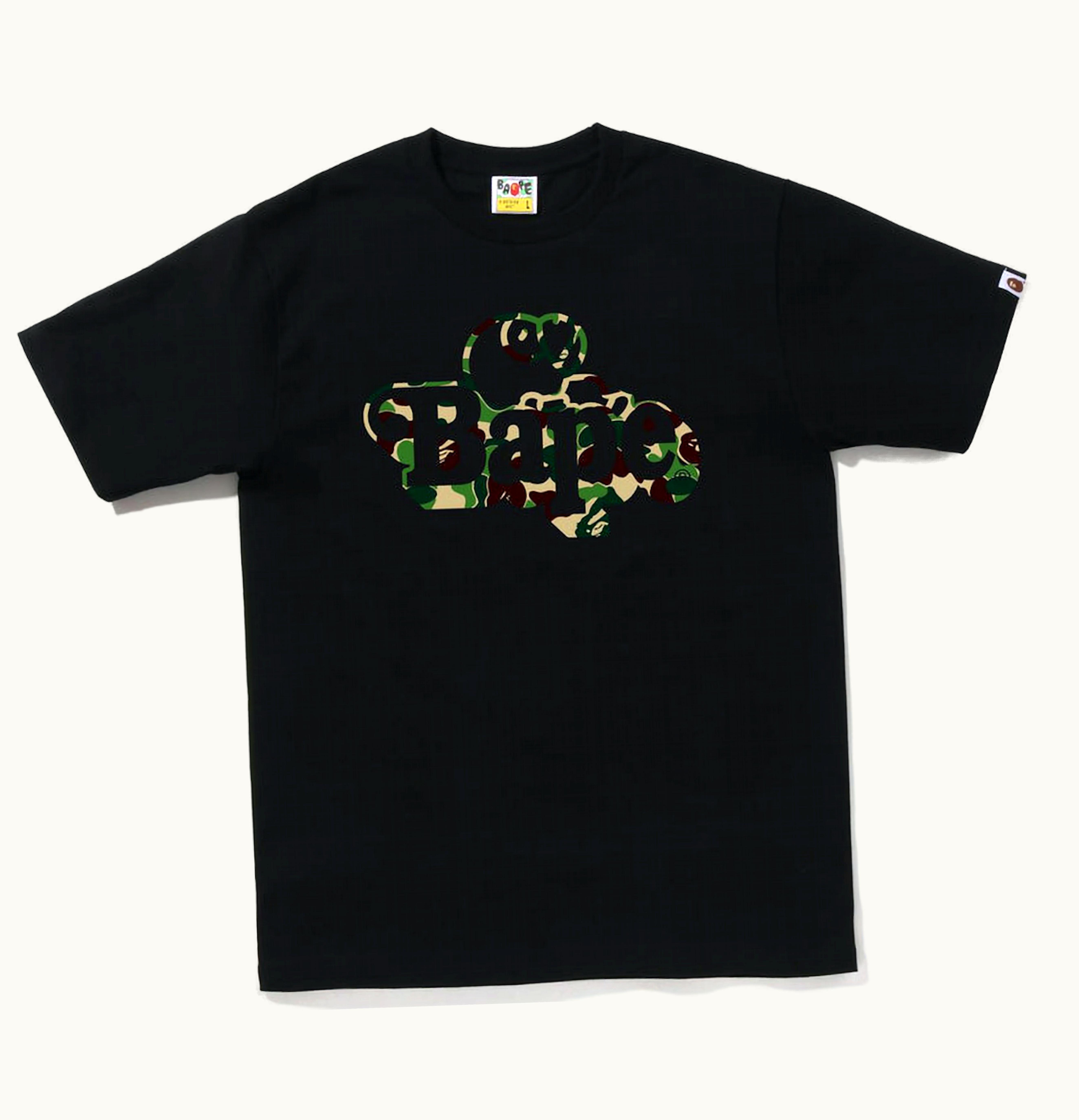 BAPE BAPE ABC Camo Milo on Bape Tee Black Green