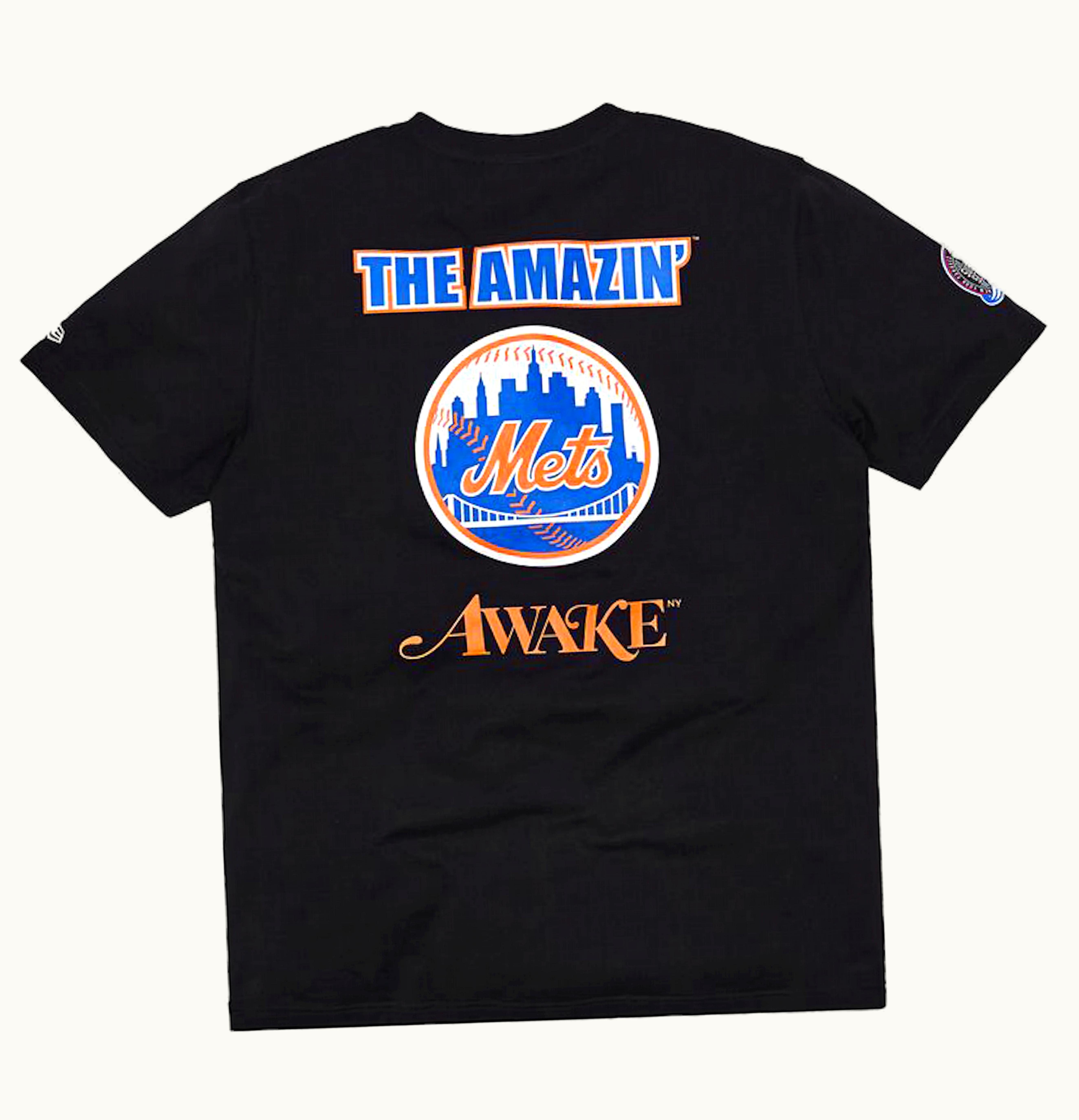 Awake Awake Subway Series Mets T shirt Black