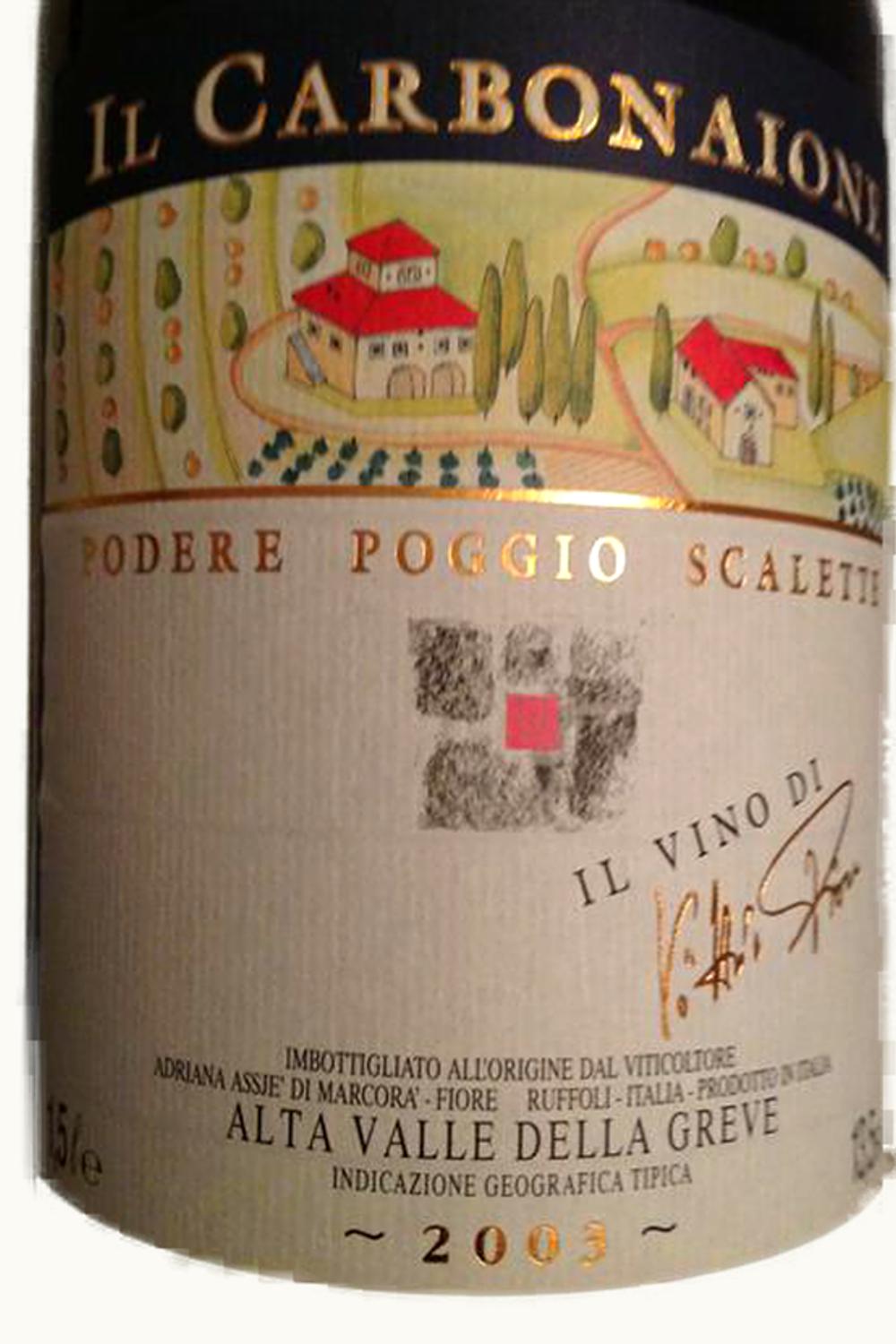 Podere Poggio Scalette Carbonaione Alta Valle della Greve IGP, 2003