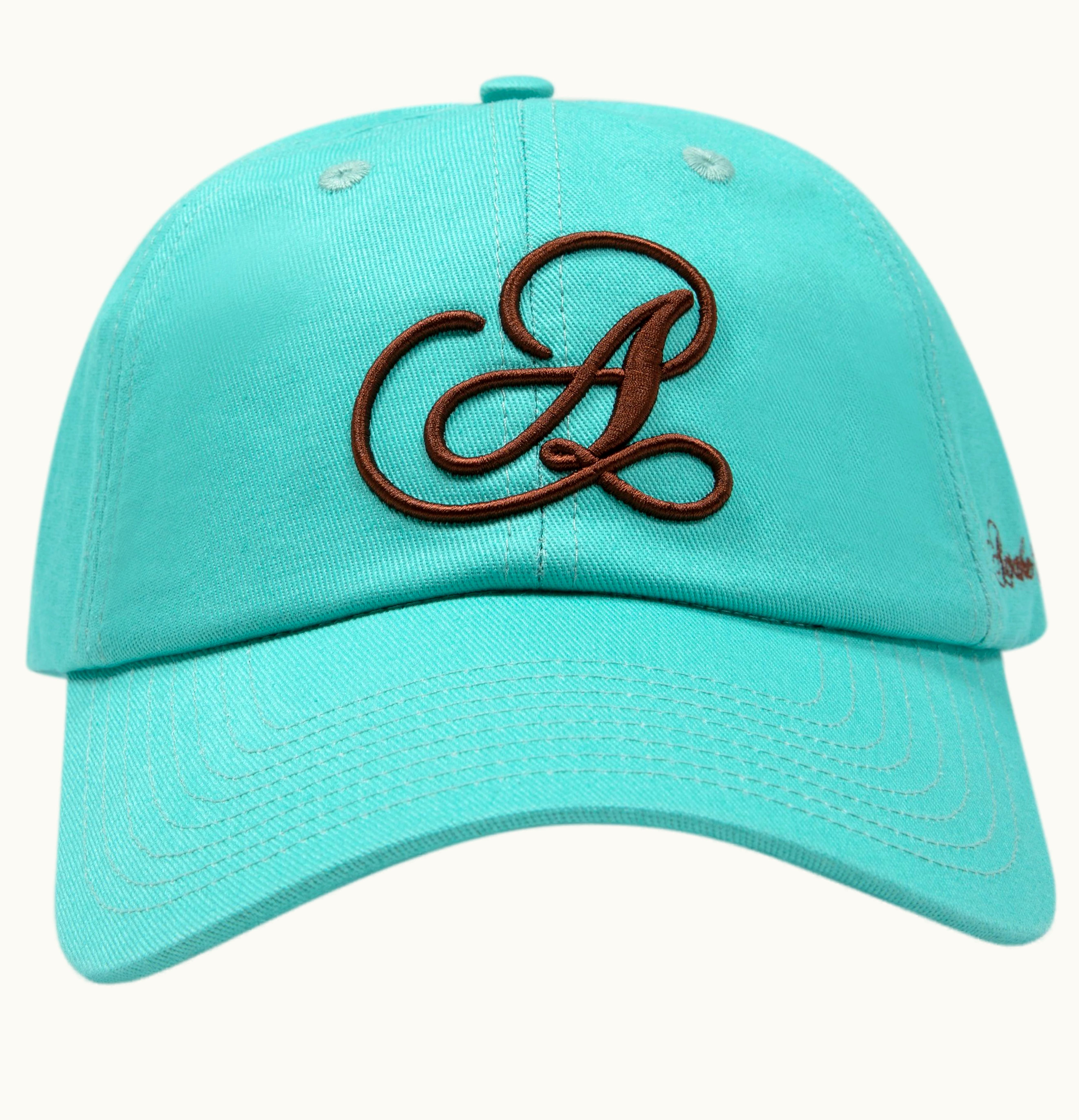 Awake Awake Script Logo Hat Teal