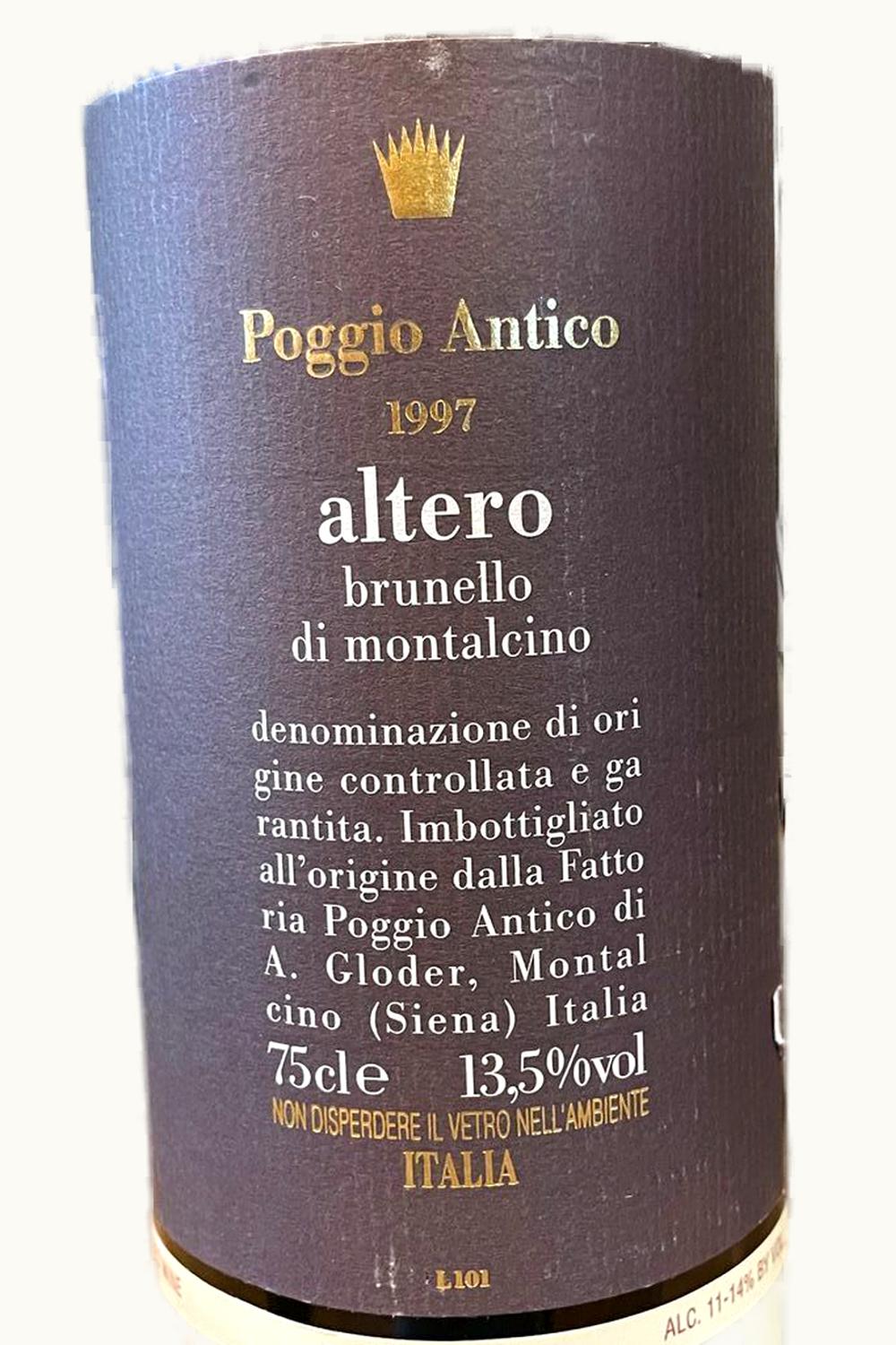 Poggio Antico Altero DOCG Brunello Di Montalcino Tuscany Italy, 1996