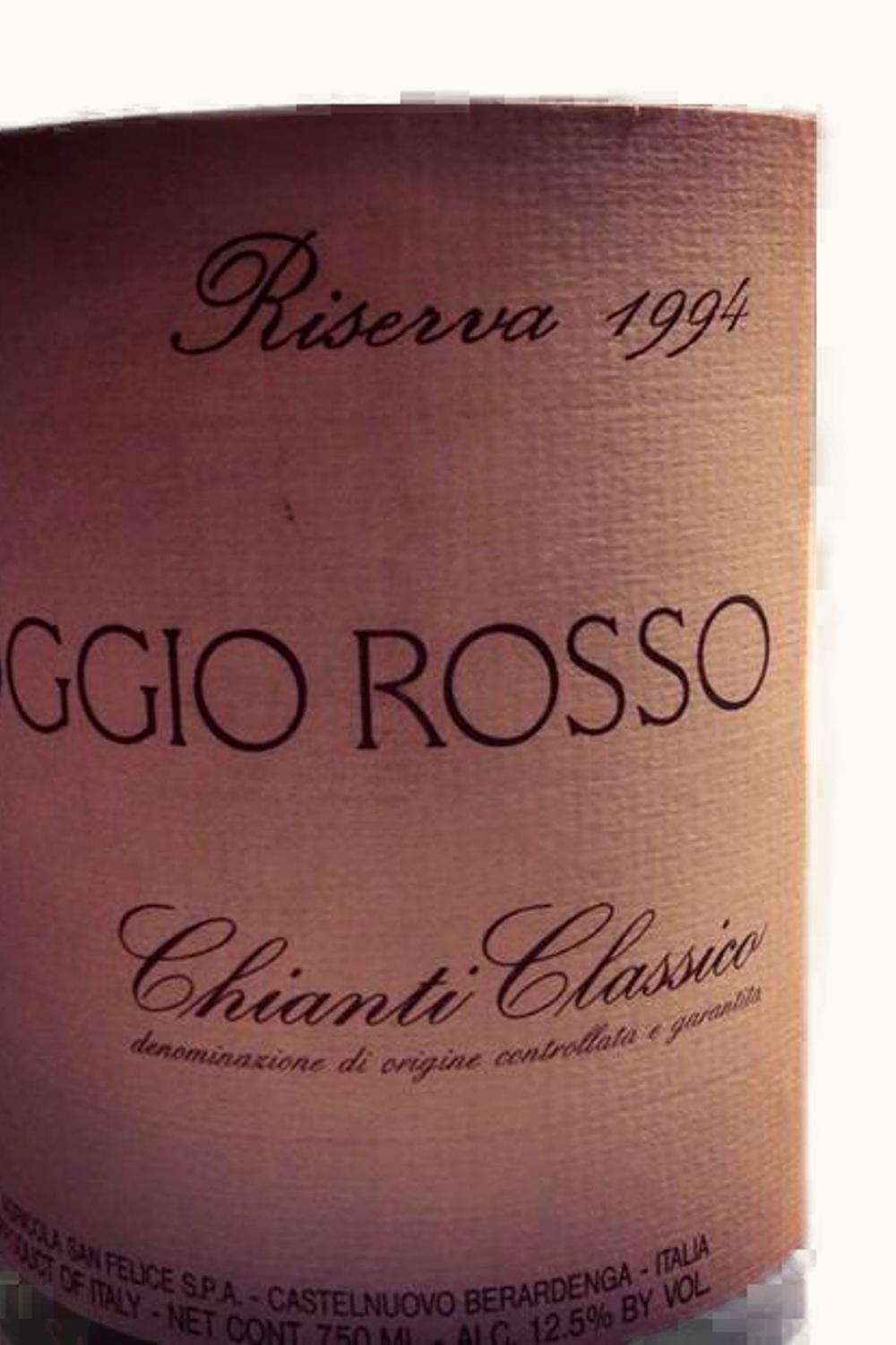 St. Felice St. Felice Poggio Rosso RSRV DOCG Chianti Cls, 1990