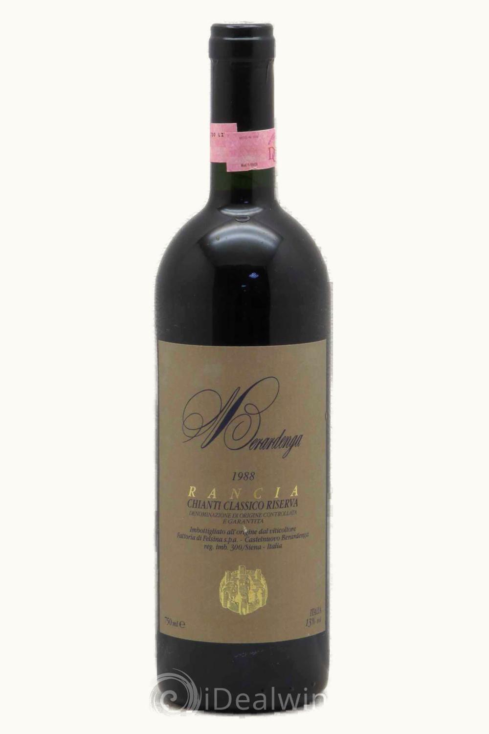 Felsina Berardenga Rancia RSRV Chianti Classico, 1988