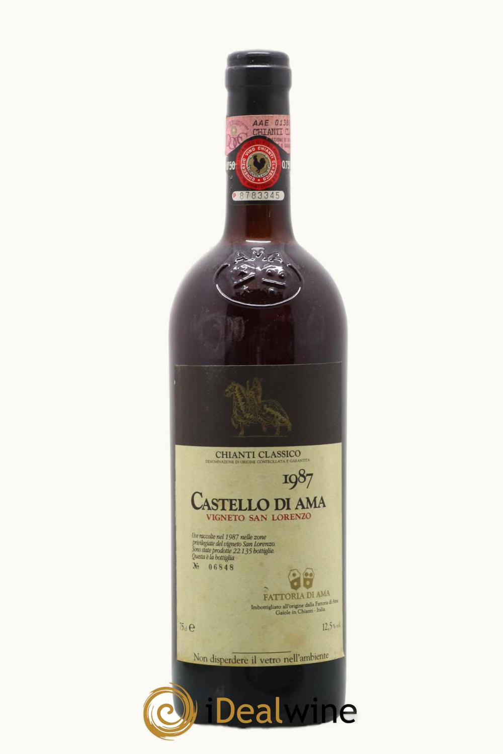 Castello di Ama St. Lorenzo Grand Select DOCG Chianti Cls, Tuscany, Italy, 1987