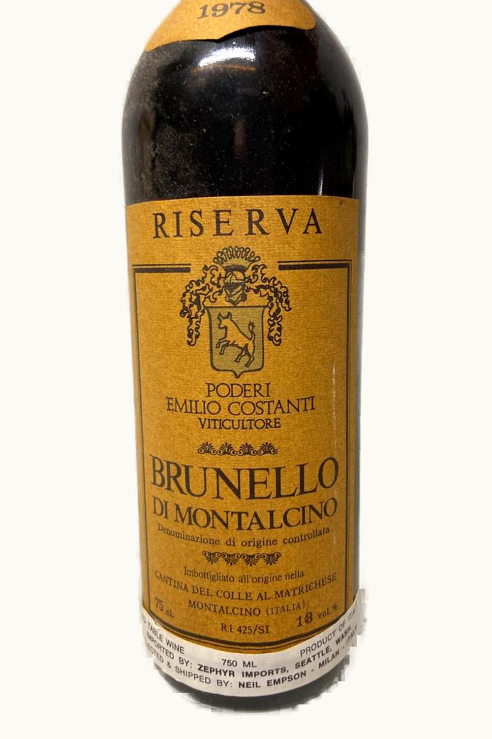 Conti Costanti RSRV DOCG Brunello di Montalcino, 1971