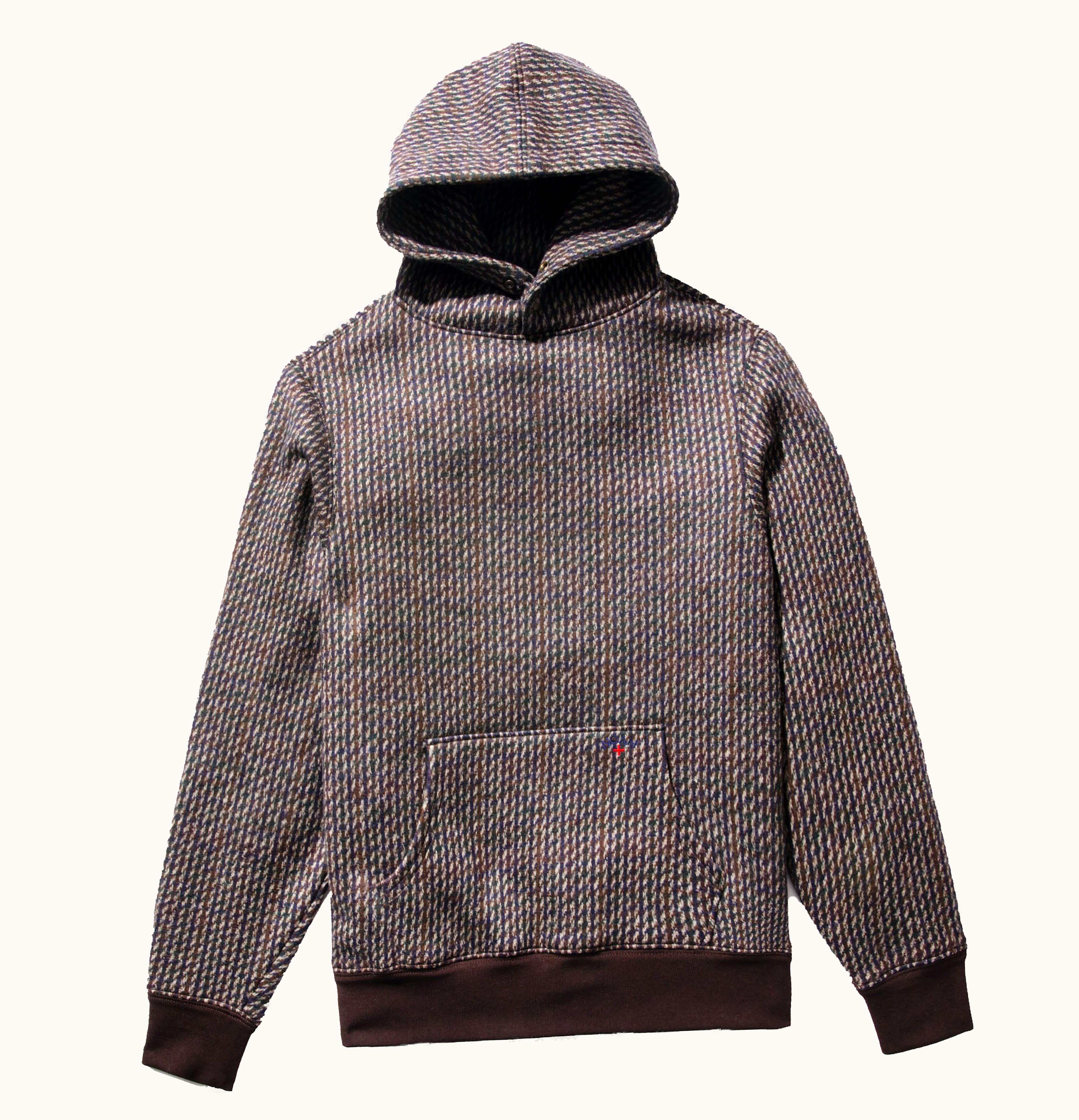 NOAH Noah Wool Knit Snaps Hoodie Tartan