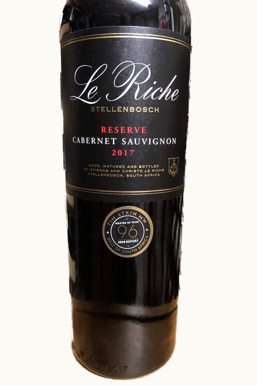 Le Riche RSRV Cab Sauv, 2017