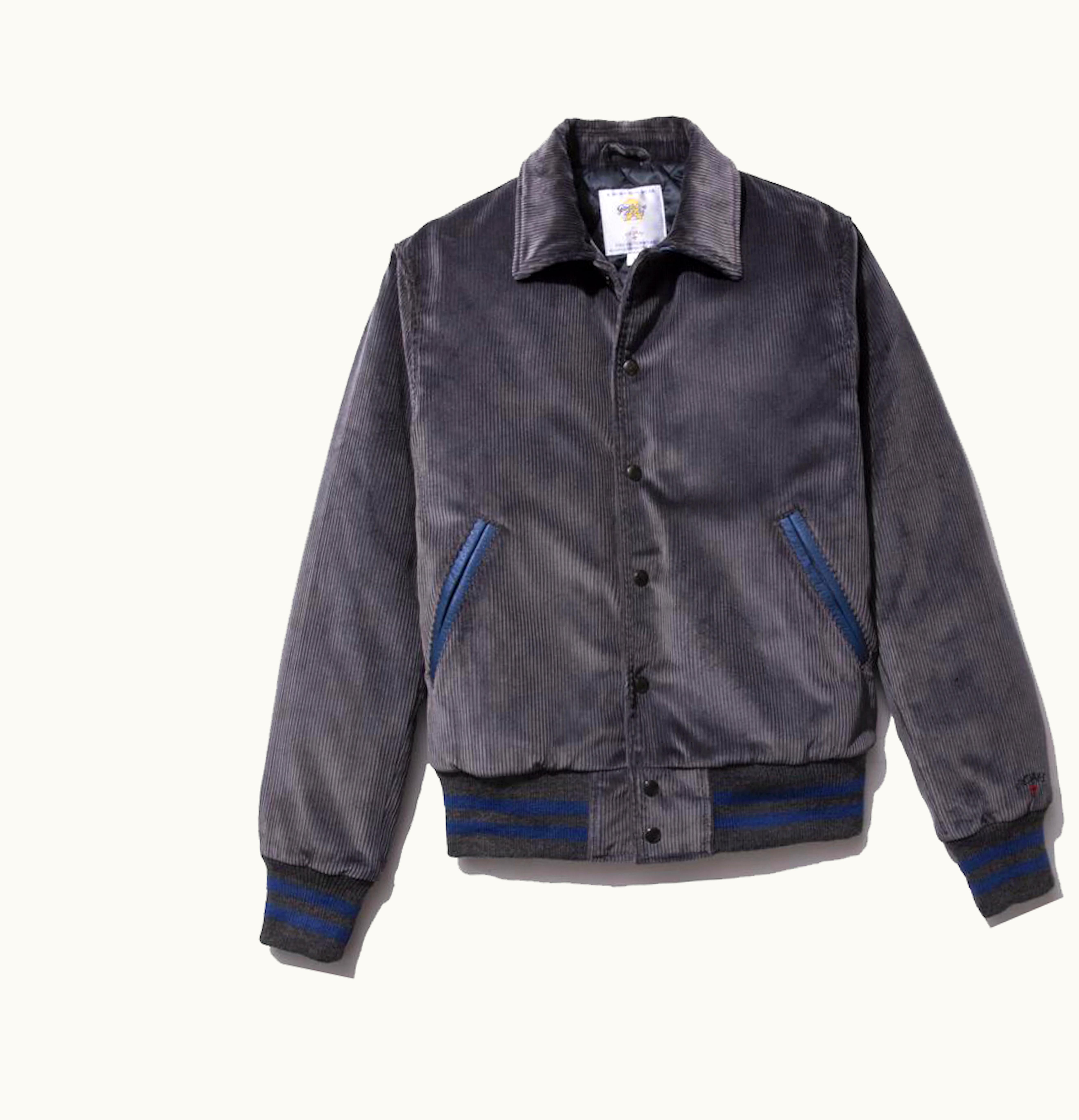 NOAH Noah Corduroy Varsity Jacket Grey