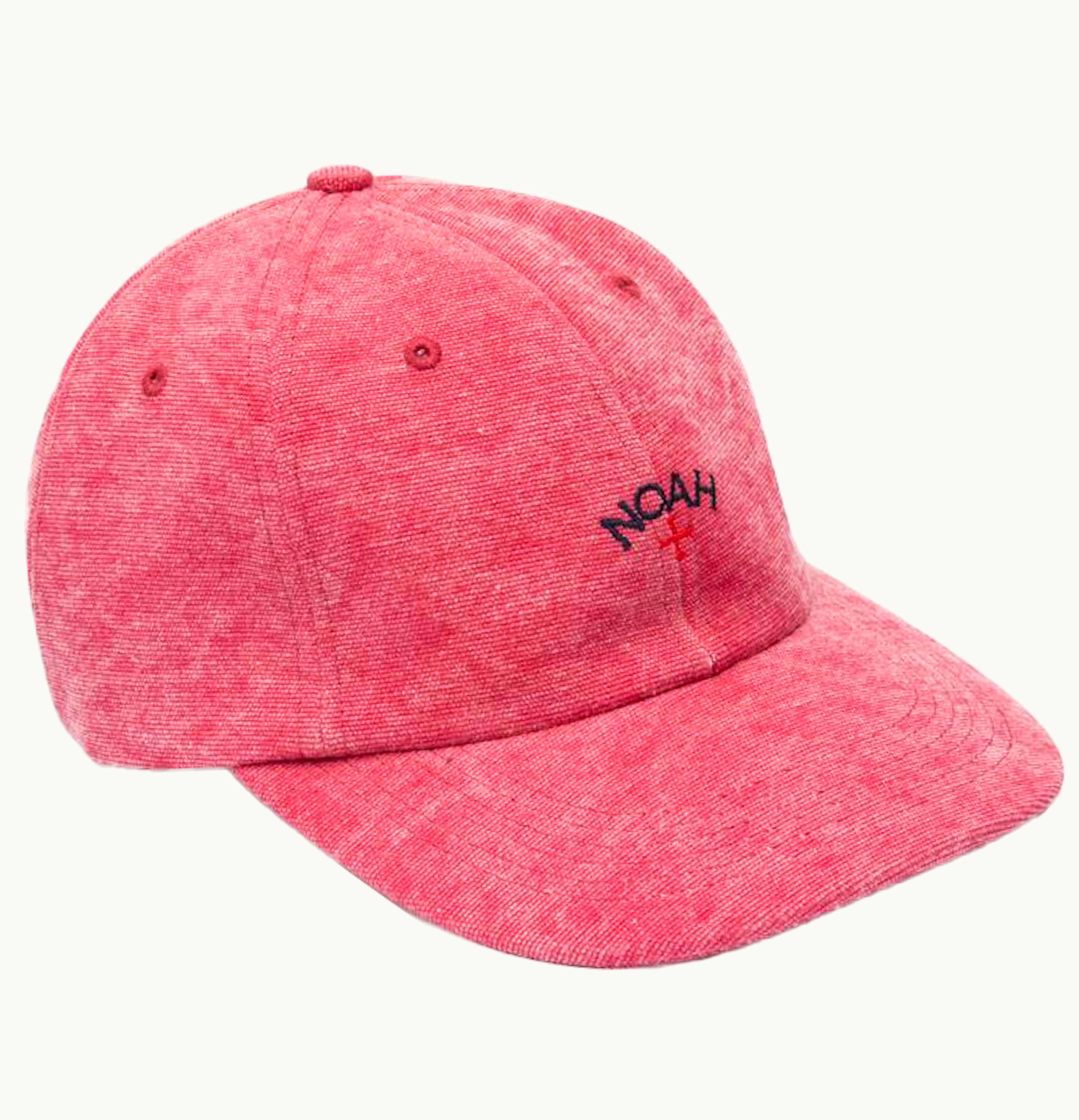 NOAH Noah Recycled Canvas Core Logo 6 Panel Dark Red