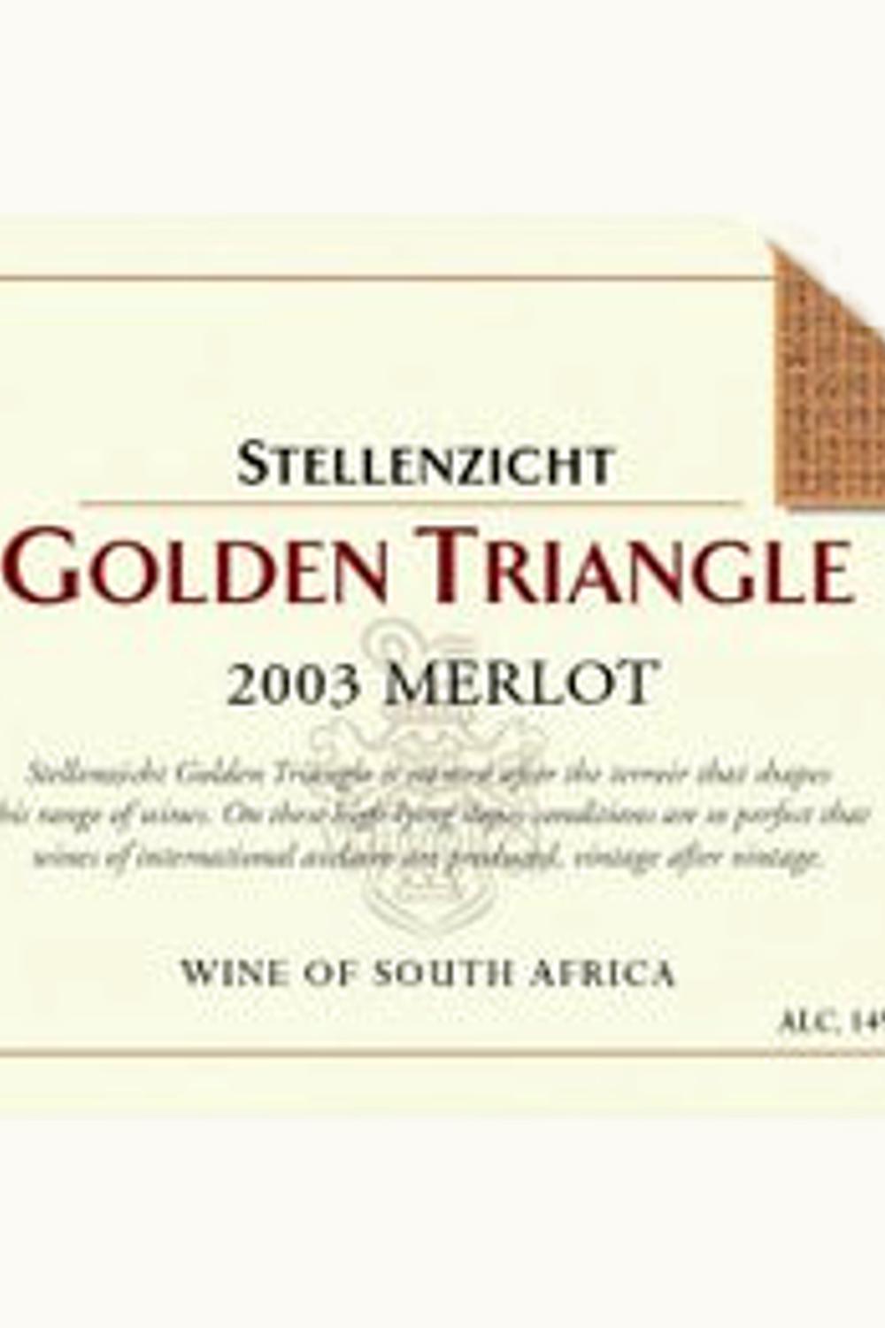 Stellenzicht Stellenzicht Golden Triangle Merlot, 2008