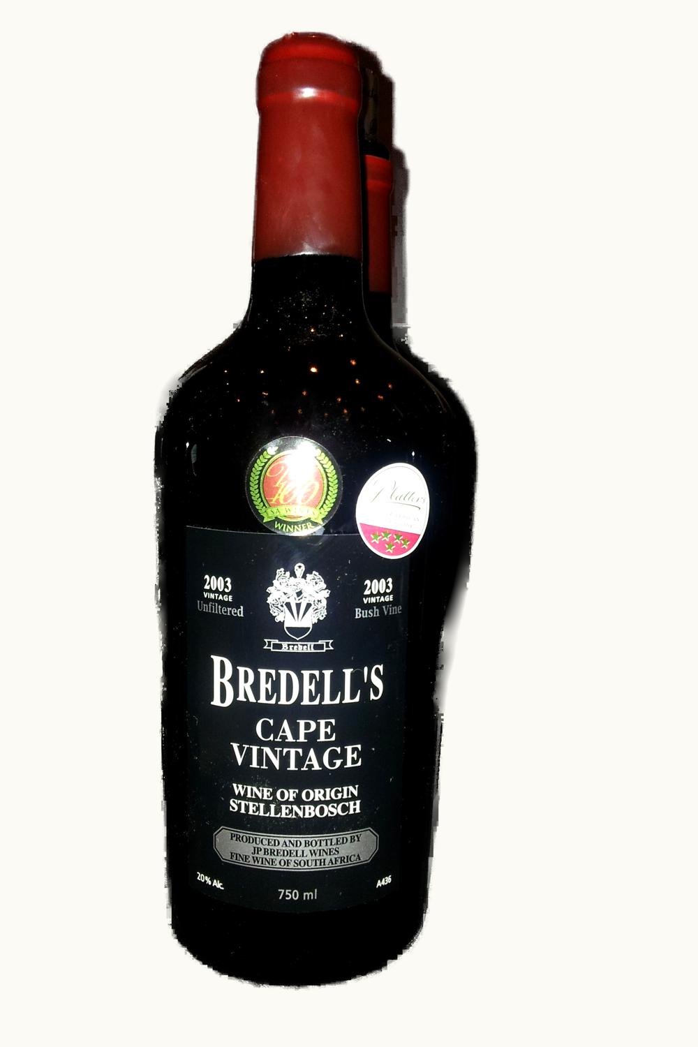 J P Bredell J P Bredell Cape Vintage Rsrv Ltd Stellenbosch Coastal, 1999