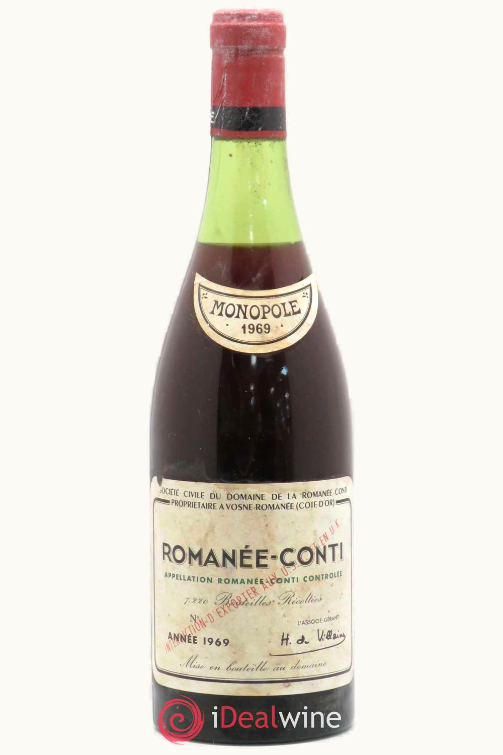 Domaine de la Romanée-Conti Domaine de la Romanée-Conti St-Vivant Grand Cru Côte de Nuit, 1969
