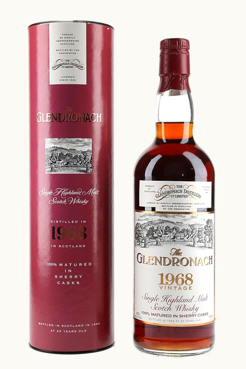 GlenDronach GlenDronach 25 Year Old Single Malt Scotch Whisky, 1968