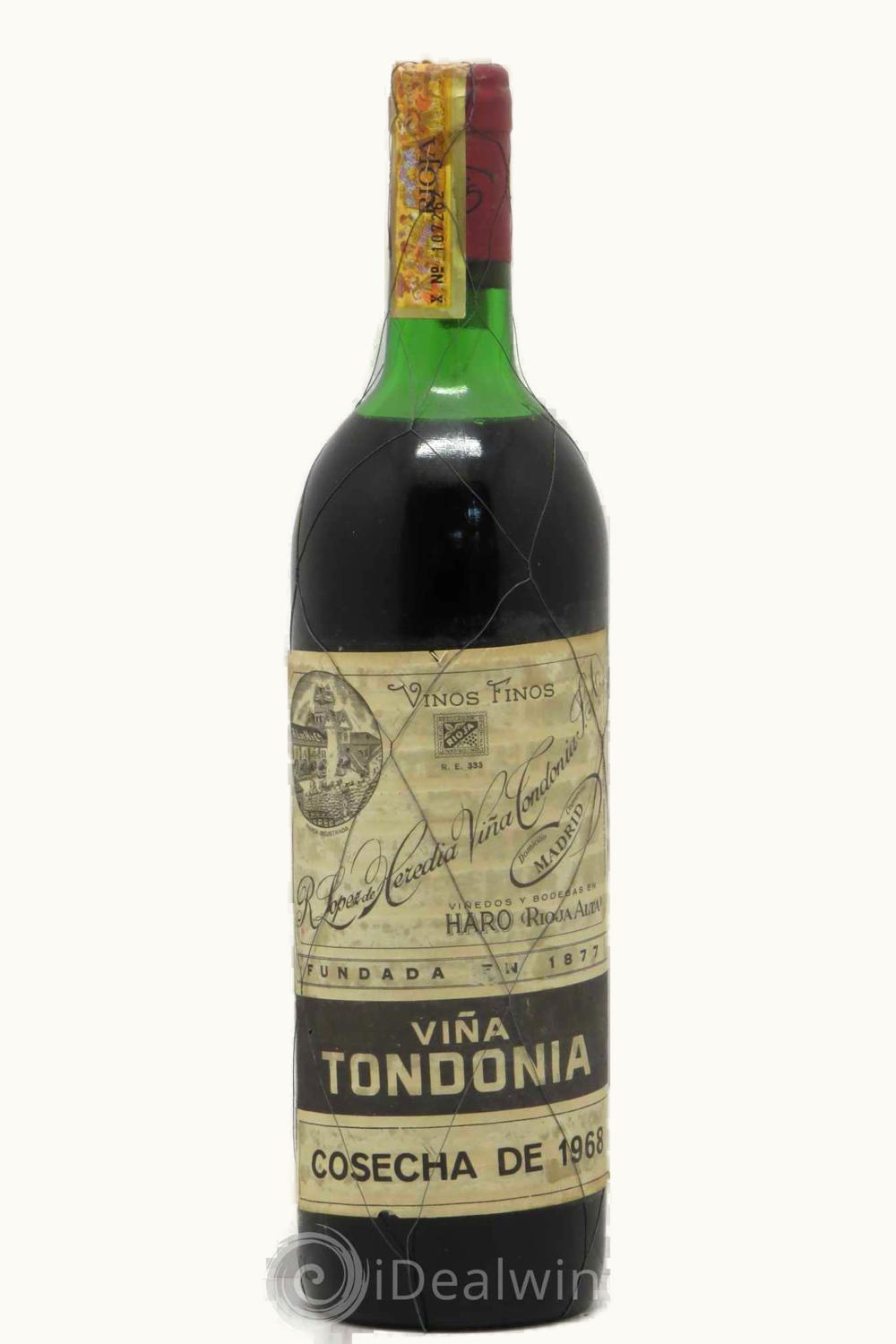 R. López de Heredia R. López de Heredia Viña Tondonia Gran Reserva, 1968 UZ0714058
