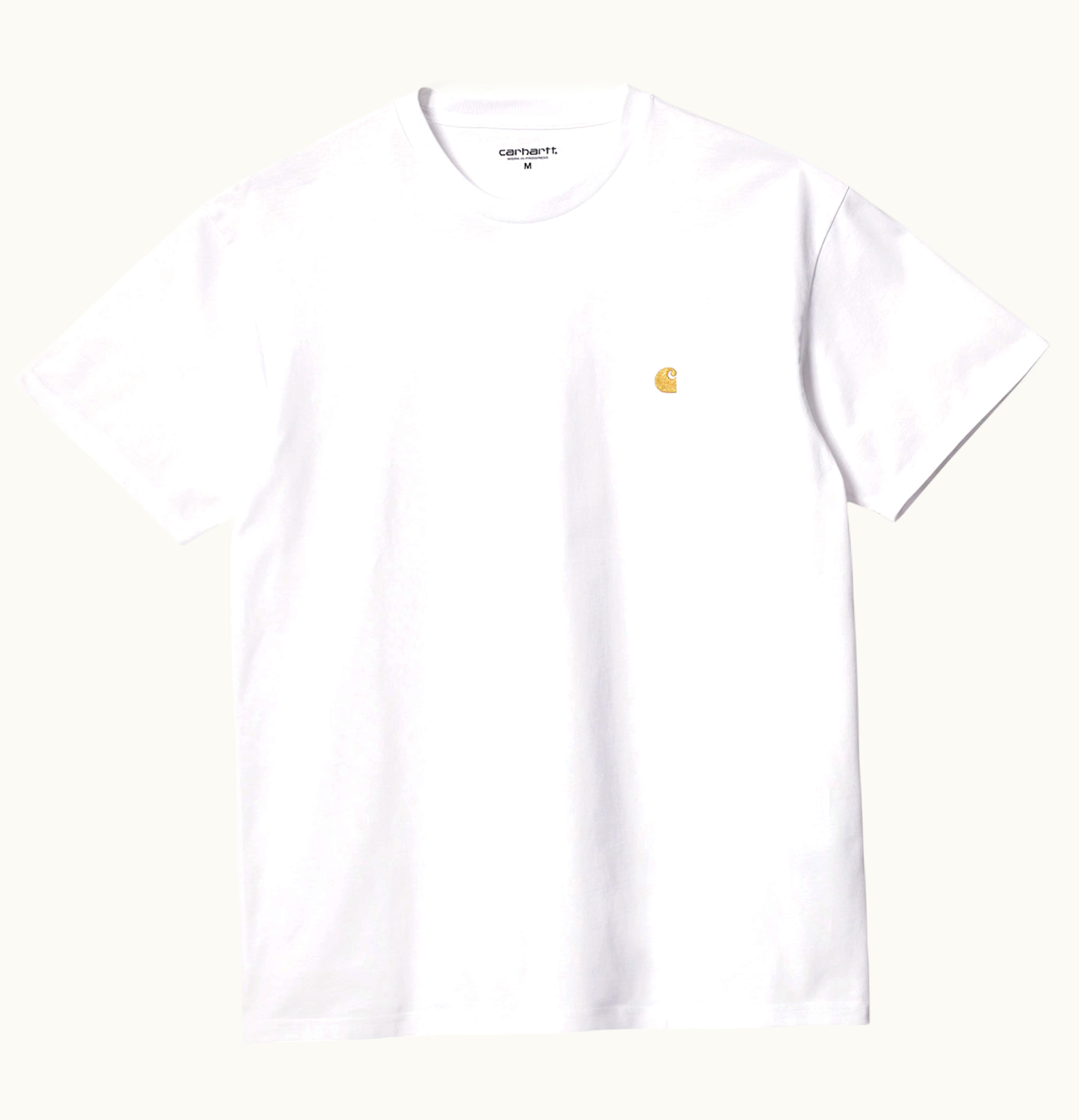 Carhartt WIP Carhartt WIP S S Chase T Shirt White Gold