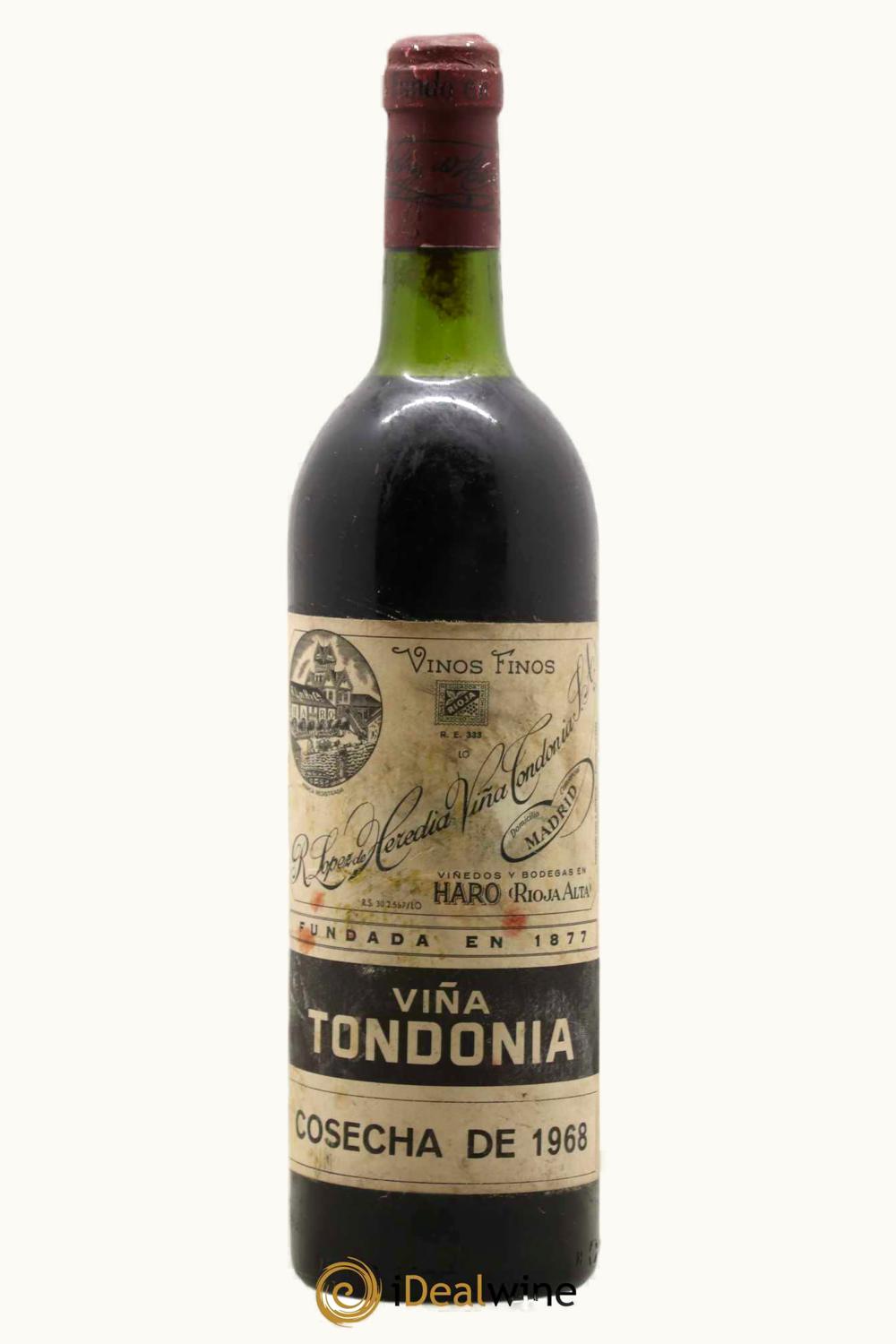 R. López de Heredia R. López de Heredia Viña Tondonia Cubillo Crianza DOCa Rioja Alta, 1968