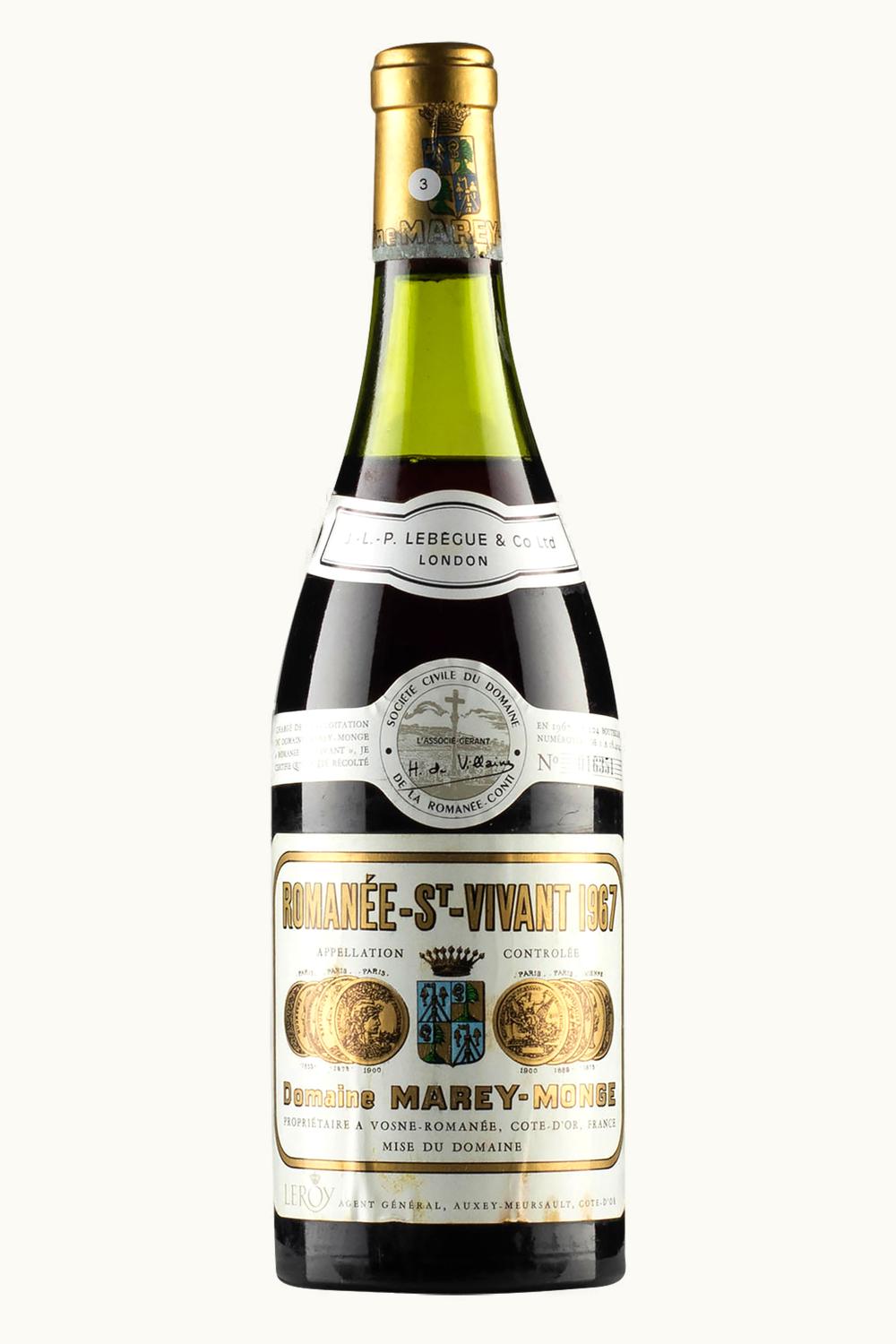 Domaine de la Romanée-Conti Domaine de la Romanée-Conti St. Vivant Grand Cru Côte de Nuits, 1967